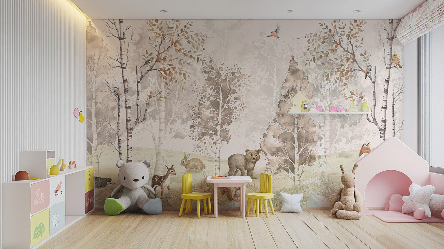 Magical Menagerie Woodland Mural - Giffywalls