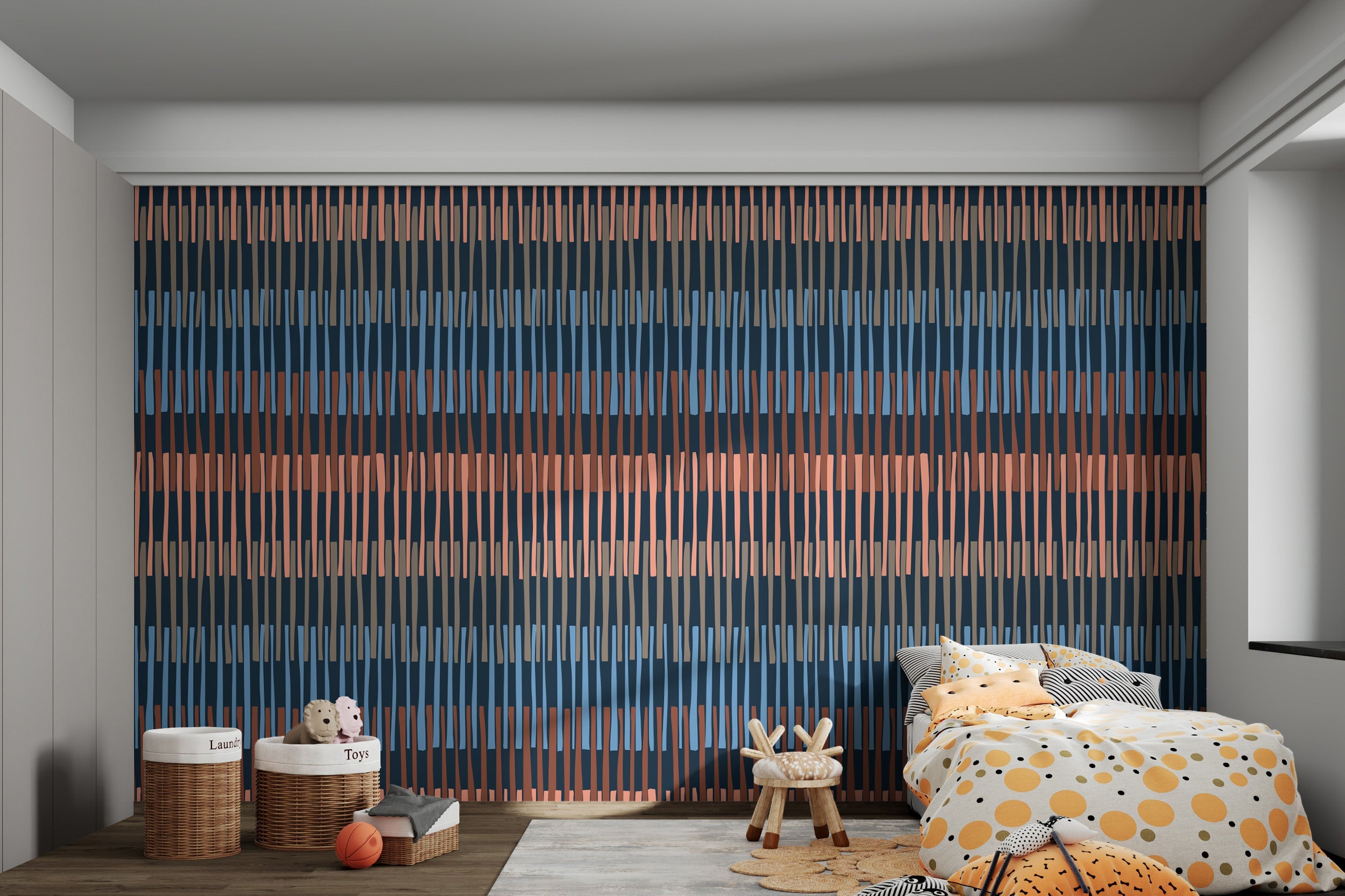 Stylish Striped Symphony Wallpaper for Interiors
