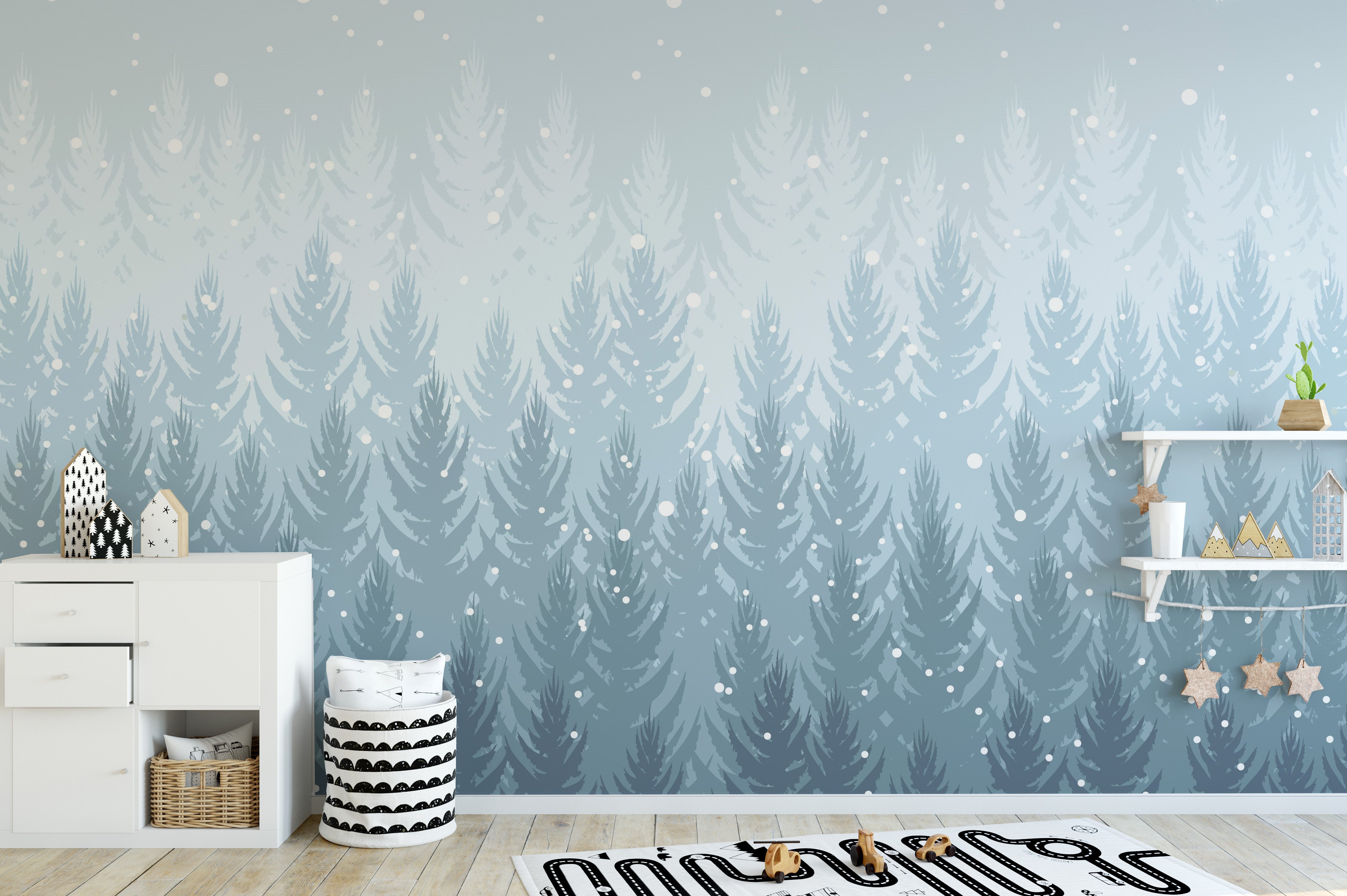 Winter Pines Forest Wallpaper - Giffywalls