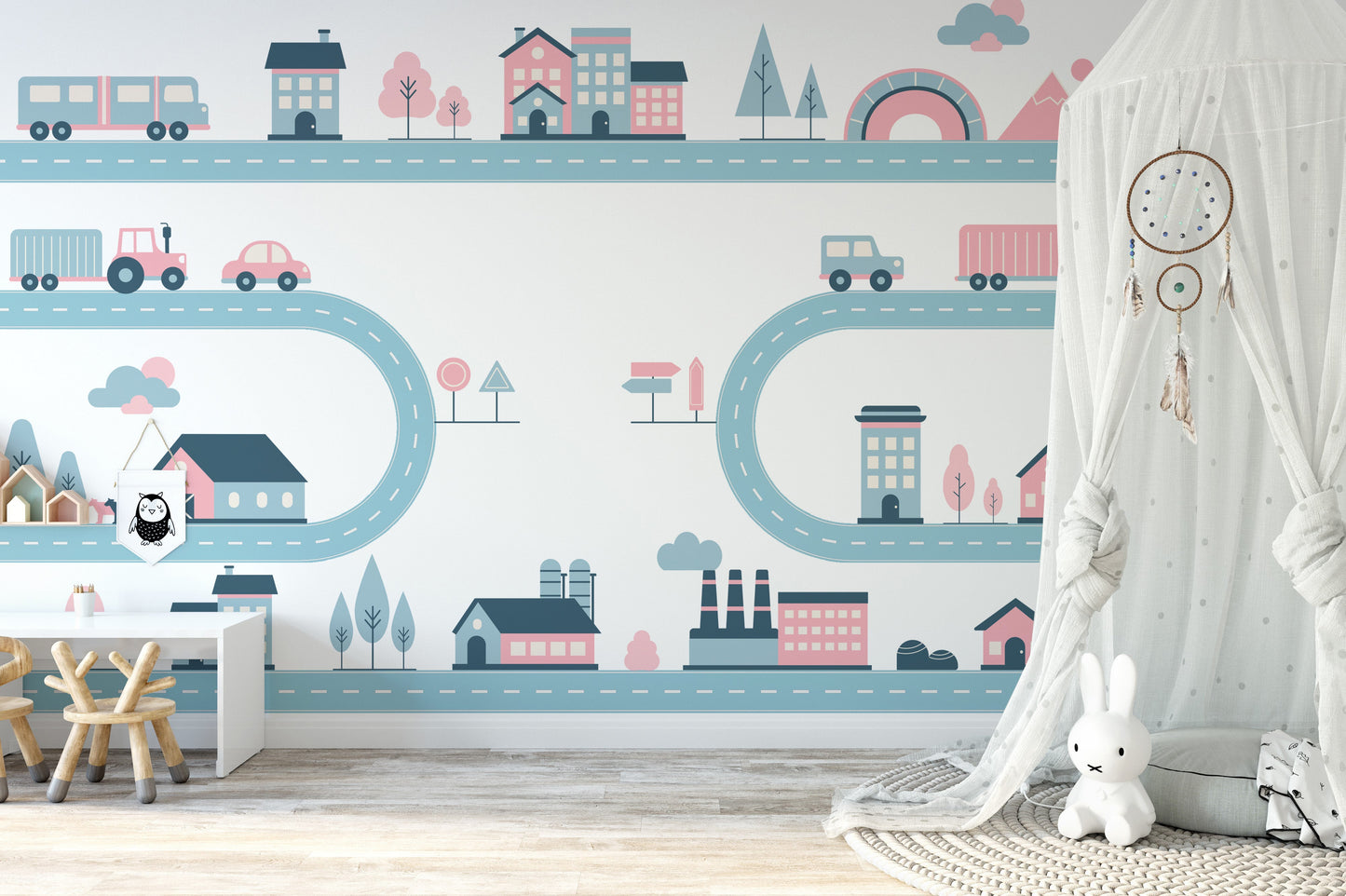 Tiny Town Urban Play Mural removable wallpaper