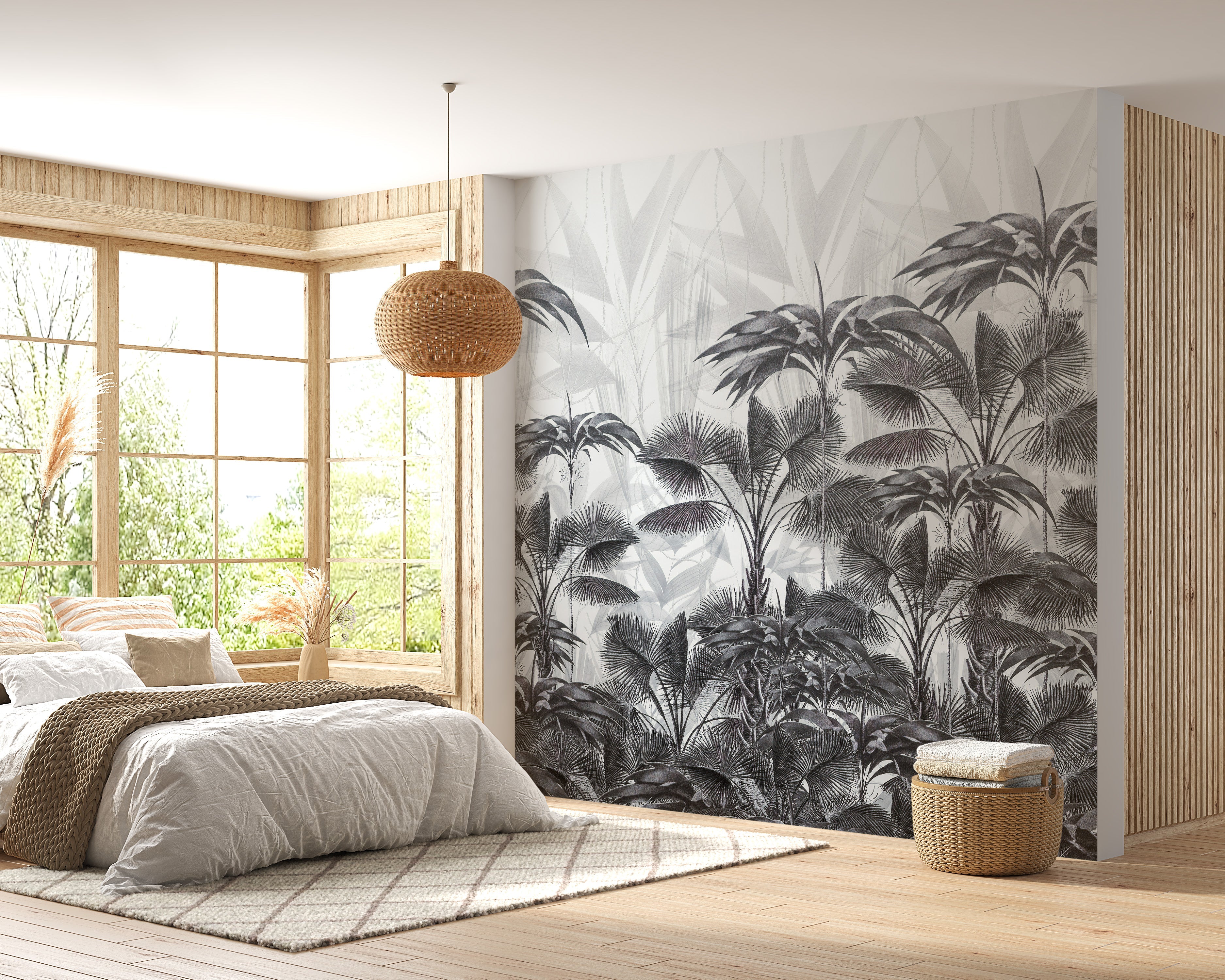 Bushy Tranquil Palms Wallpaper Murals - Giffywalls