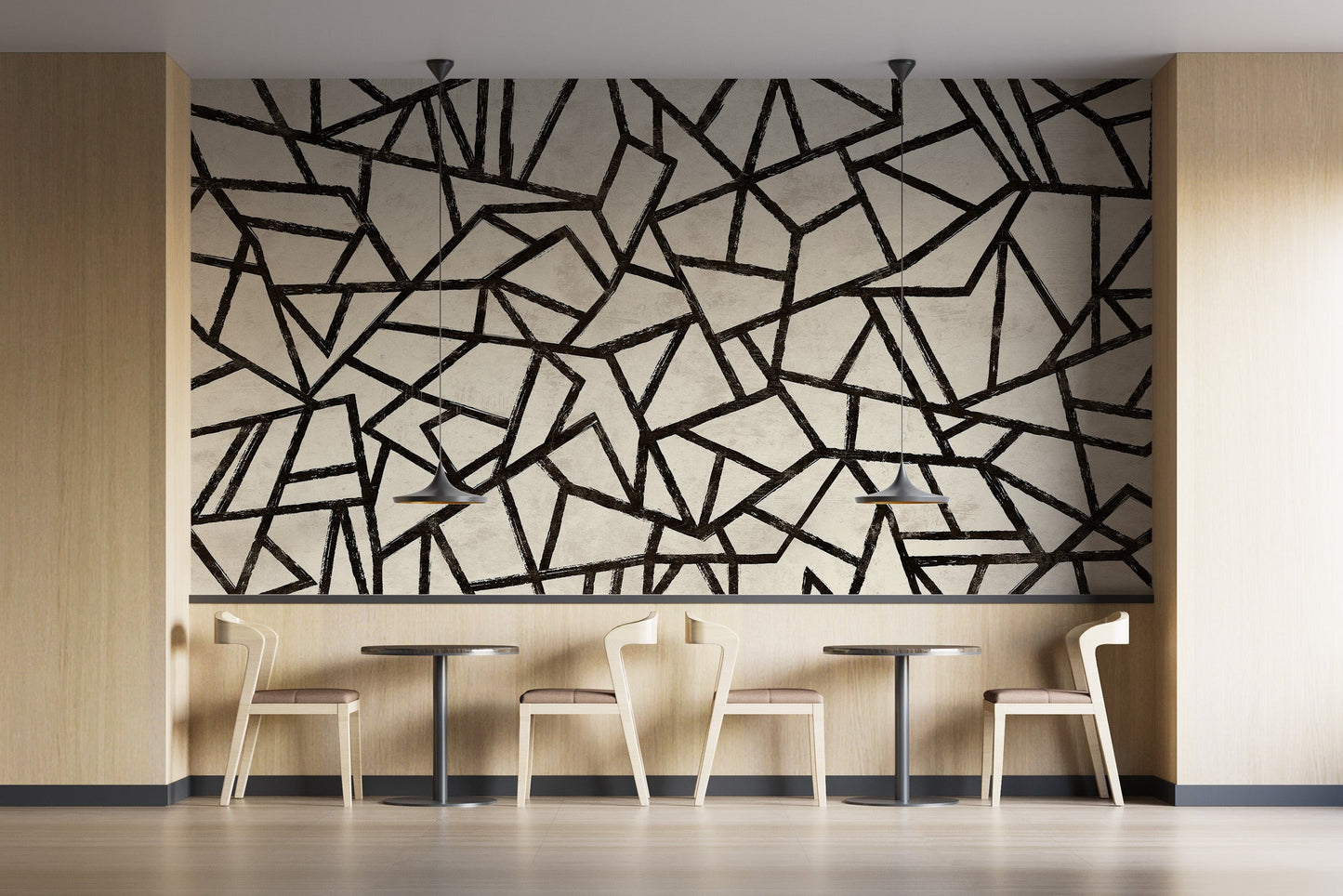 Geometric Pattern Wall Mural - Giffywalls