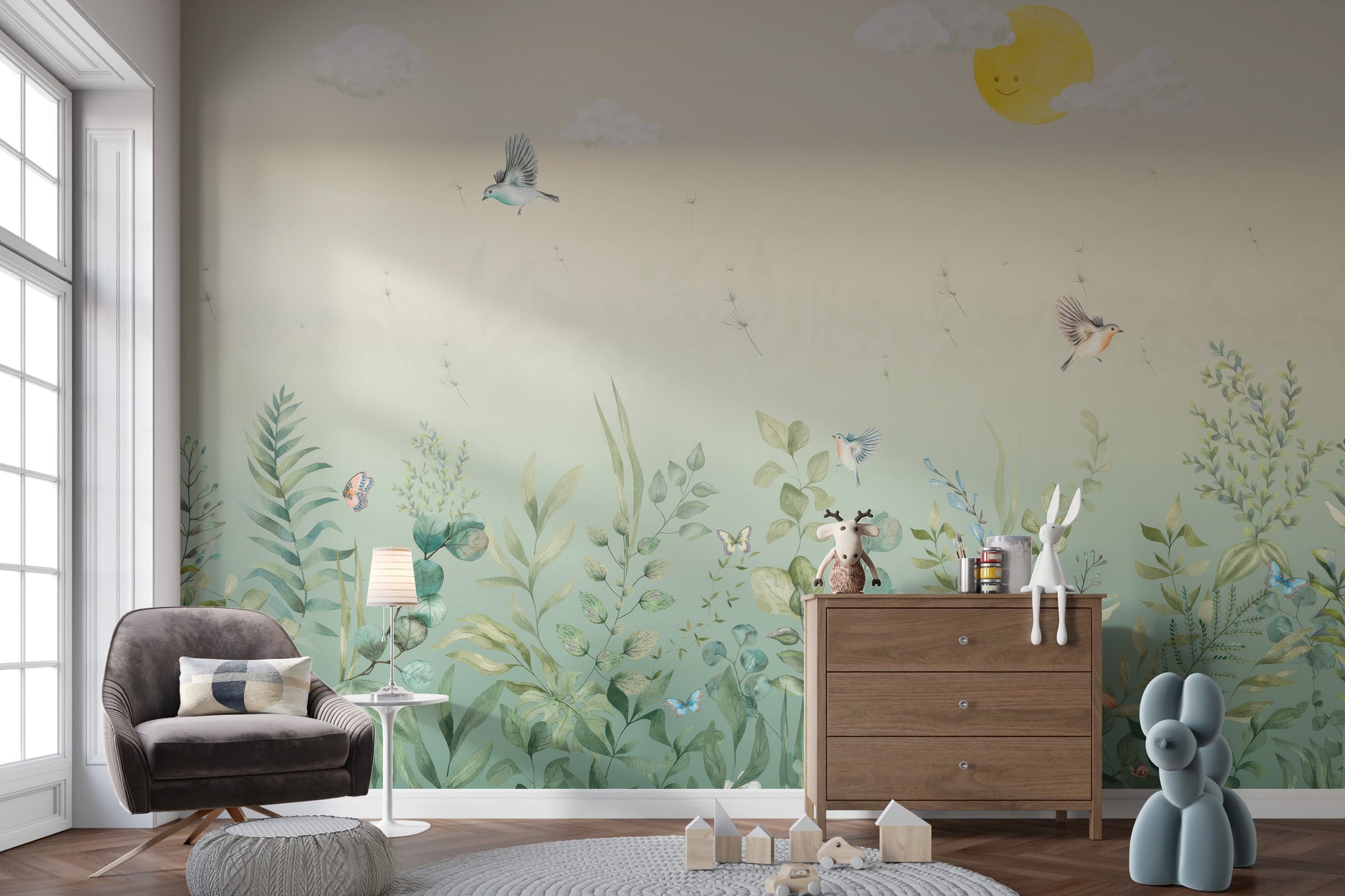 Fluttering Harmony Wall Mural - Giffywalls