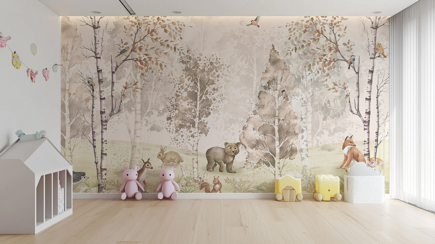 Magical Menagerie Woodland Mural - Giffywalls