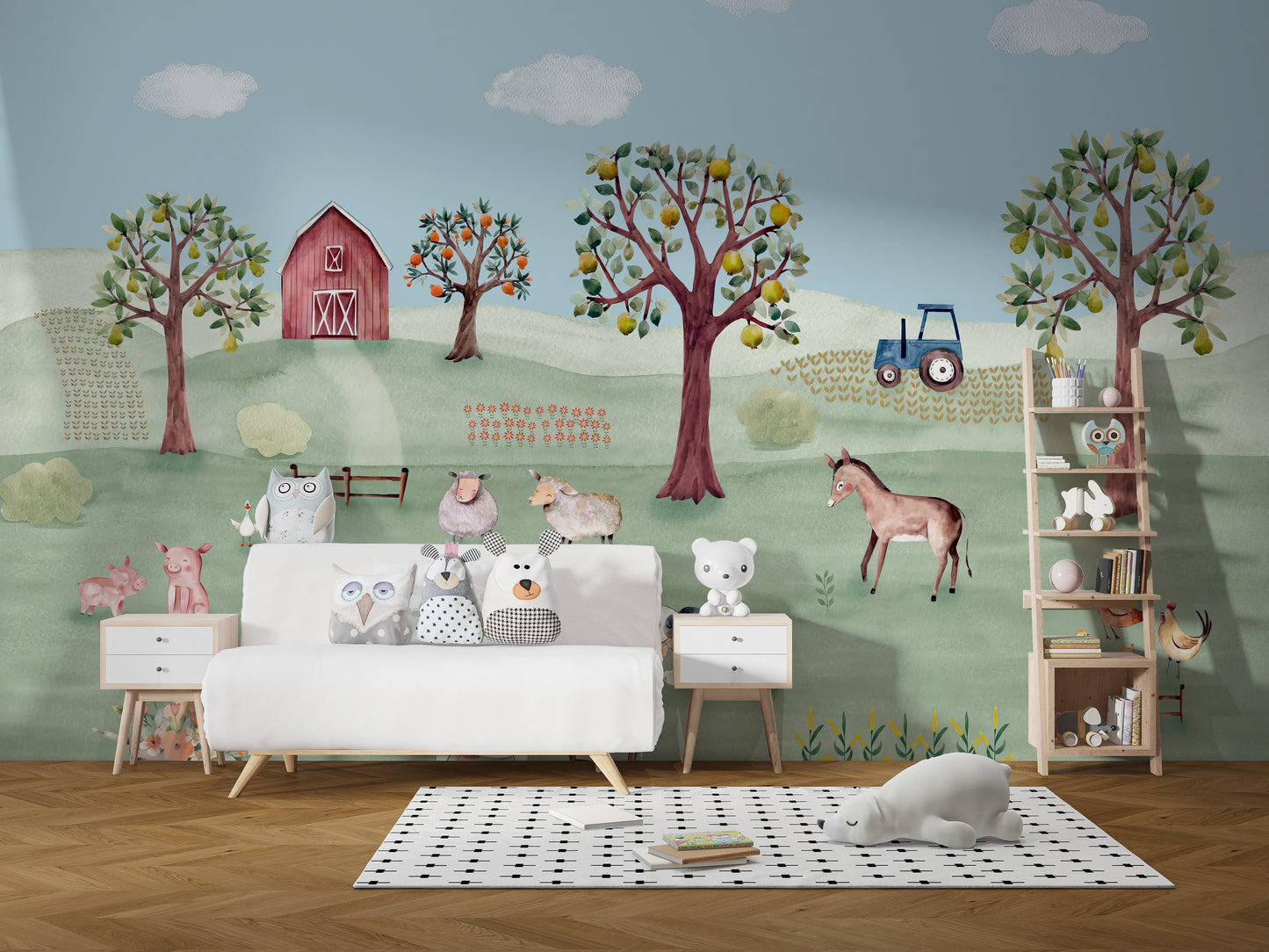 Country Charm Wall Mural - Giffywalls