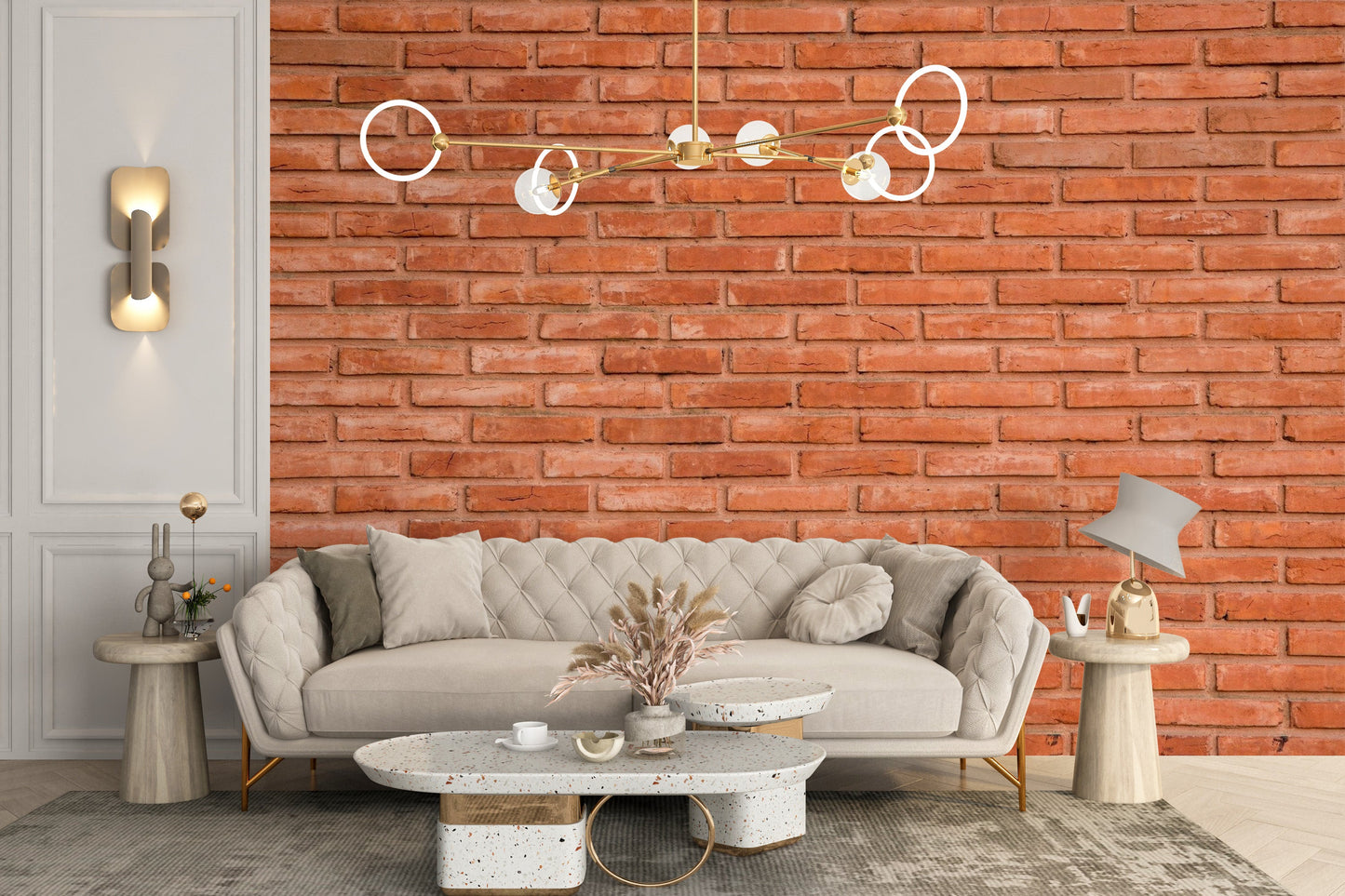 Red Bricks Wallpaper Mural - Giffywalls