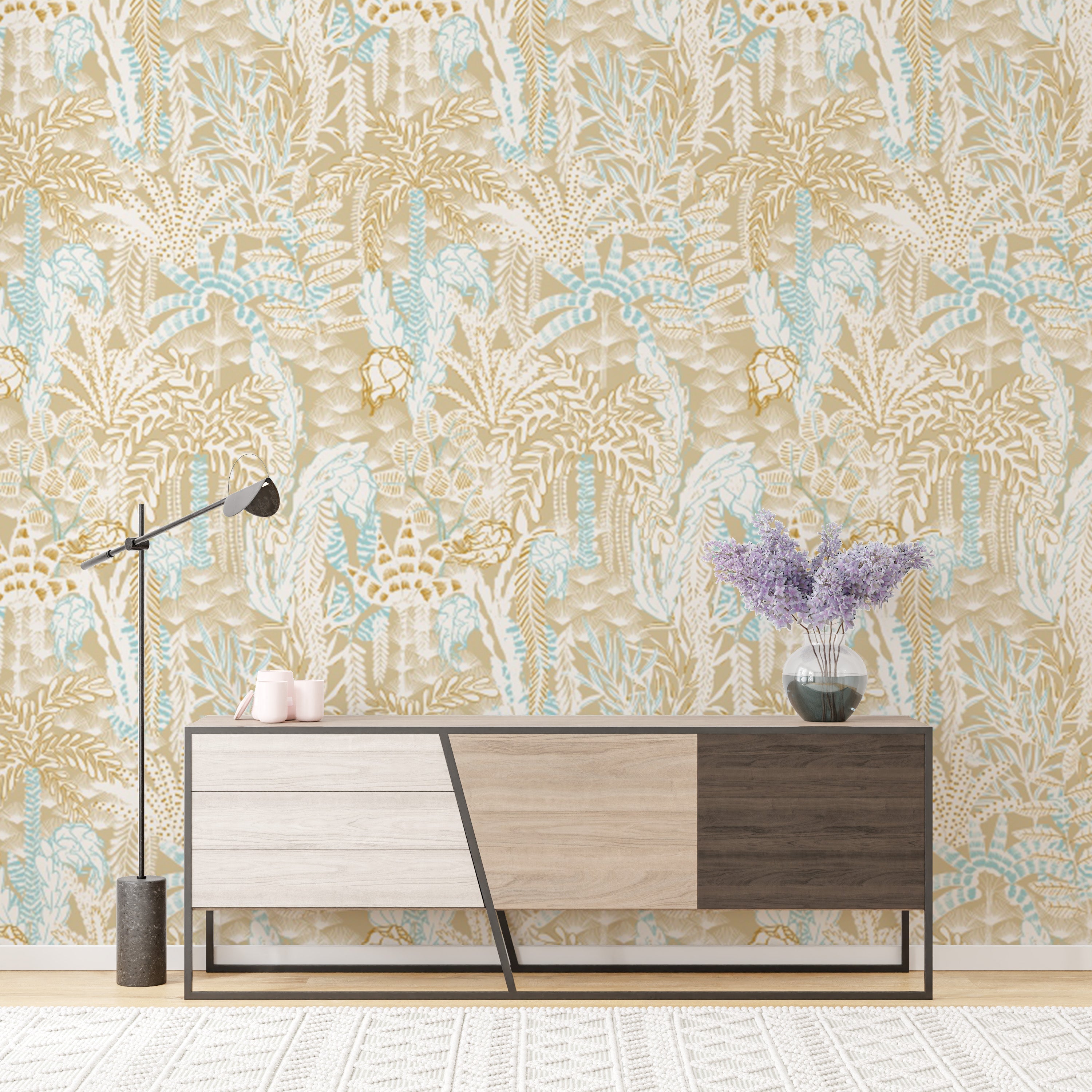 Sophisticated Sandy Shores wallpaper for breezy wall decor.
