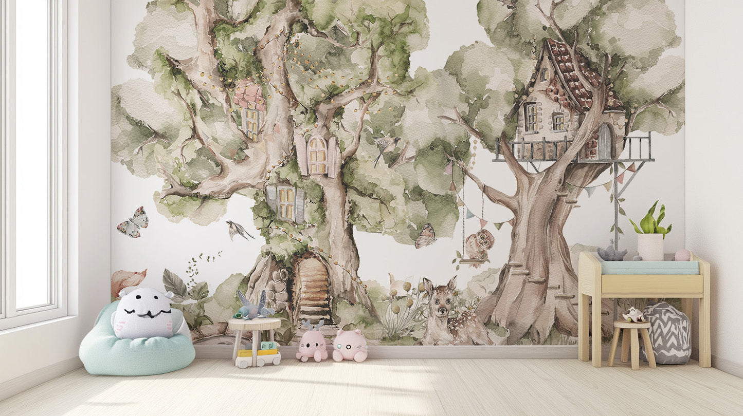 Critter Cottage wallpaper sparks creativity in kids