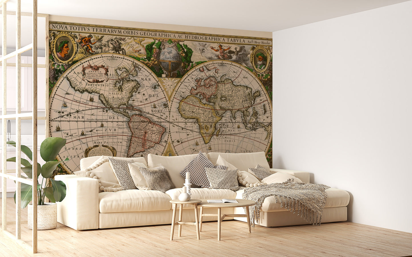 Old Vintage World Map Wallpaper murals - Giffywalls