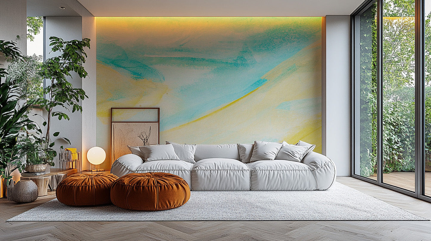 Watercolor Brushstrokes Wallpaper Mural - Giffywalls