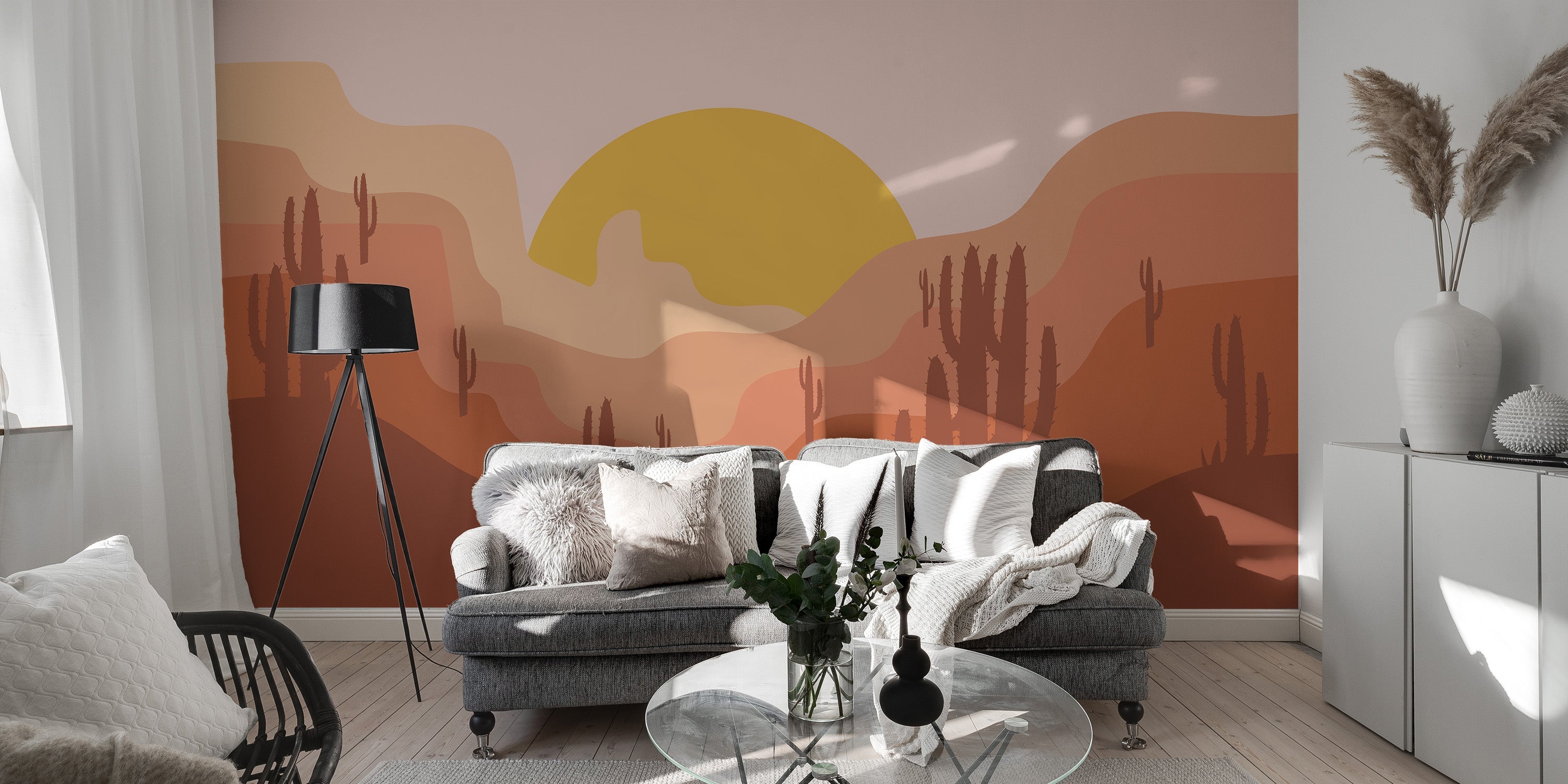 Desert Landscape Wallpaper Mural - Giffywalls