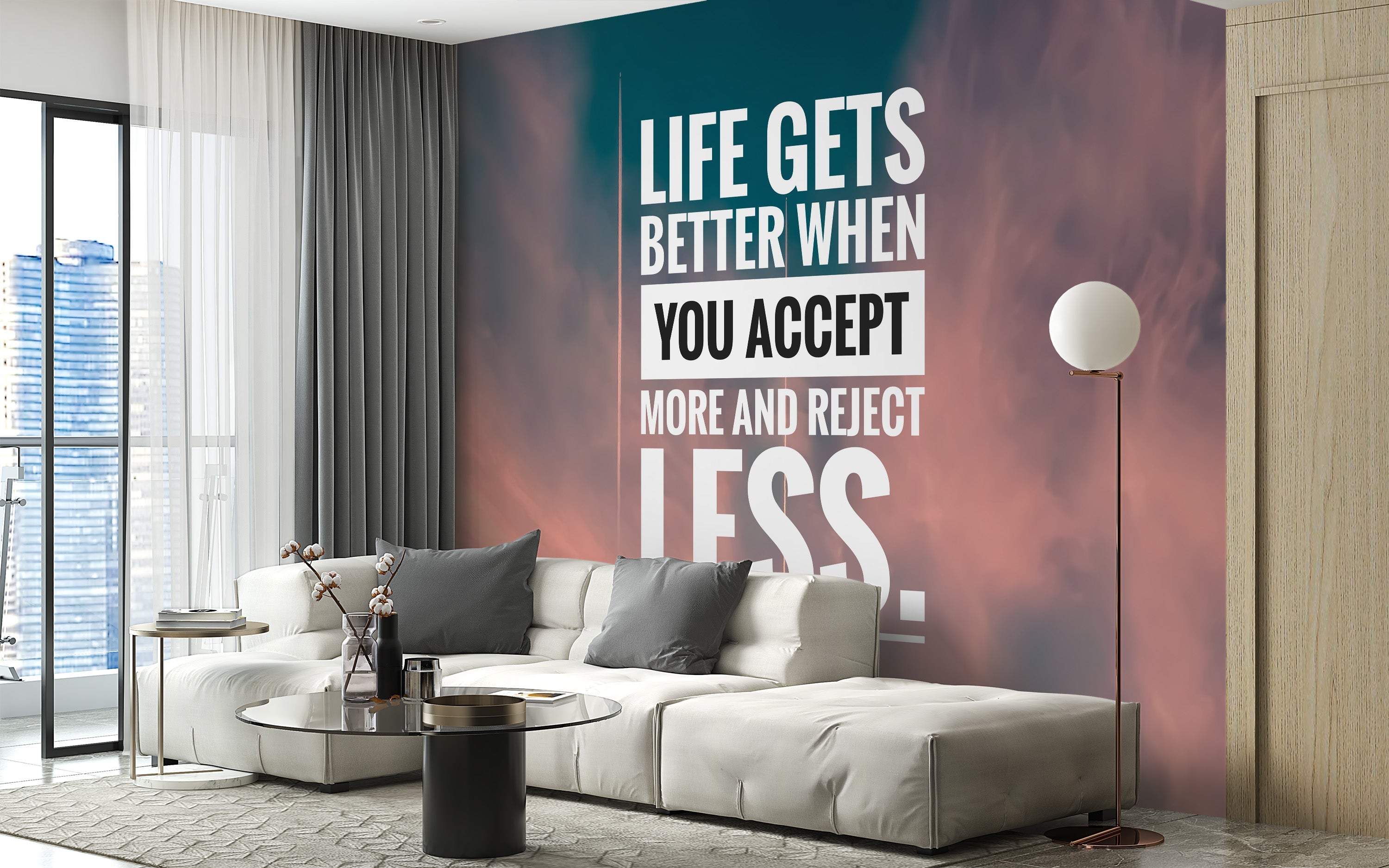 Inspirational Acceptance Quote Wall Mural - Giffywalls