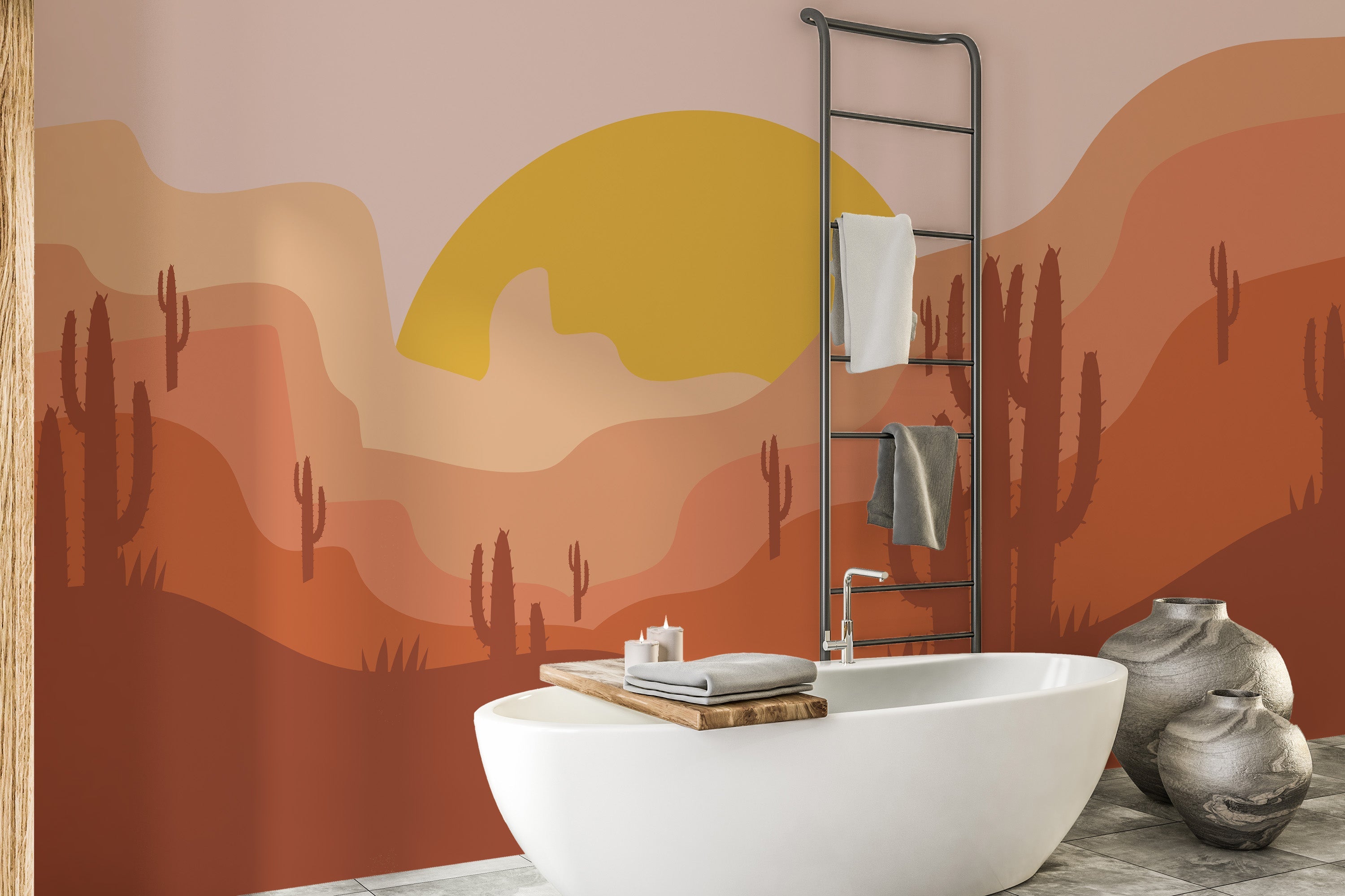 Desert Landscape Wallpaper Mural - Giffywalls