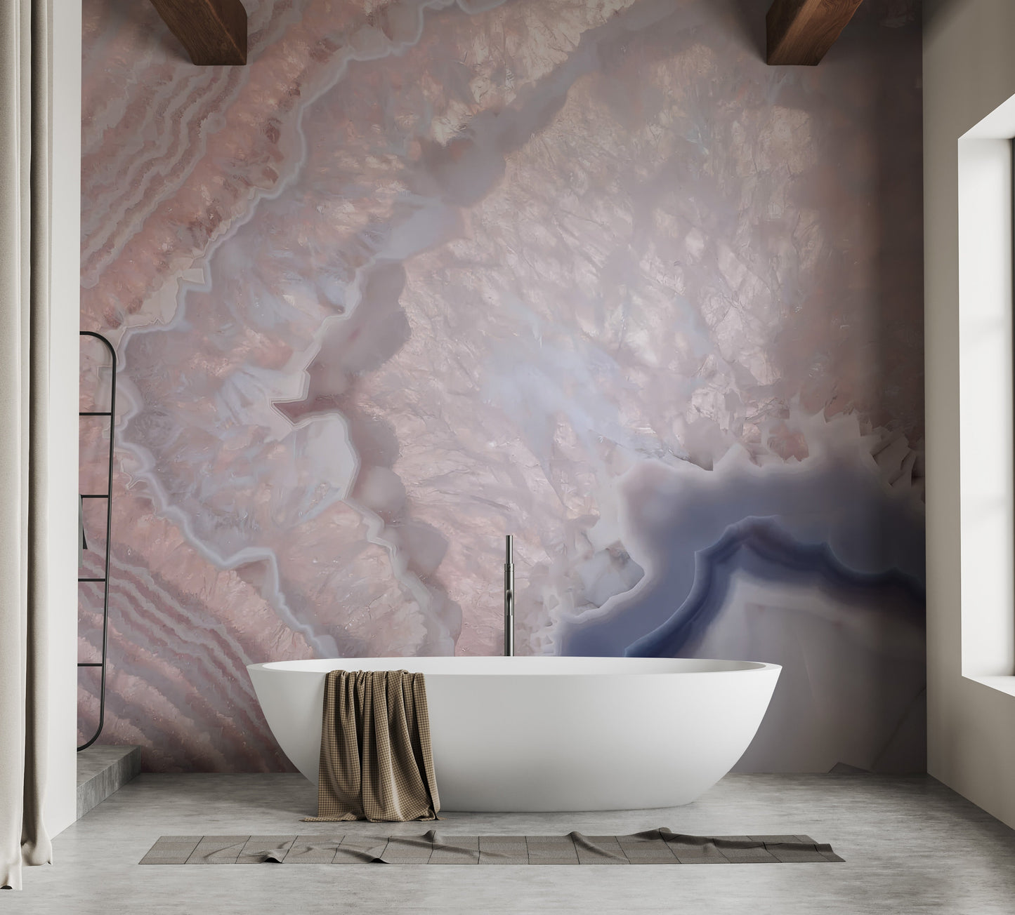 Rose Pink Geode Wall Mural - Giffywalls