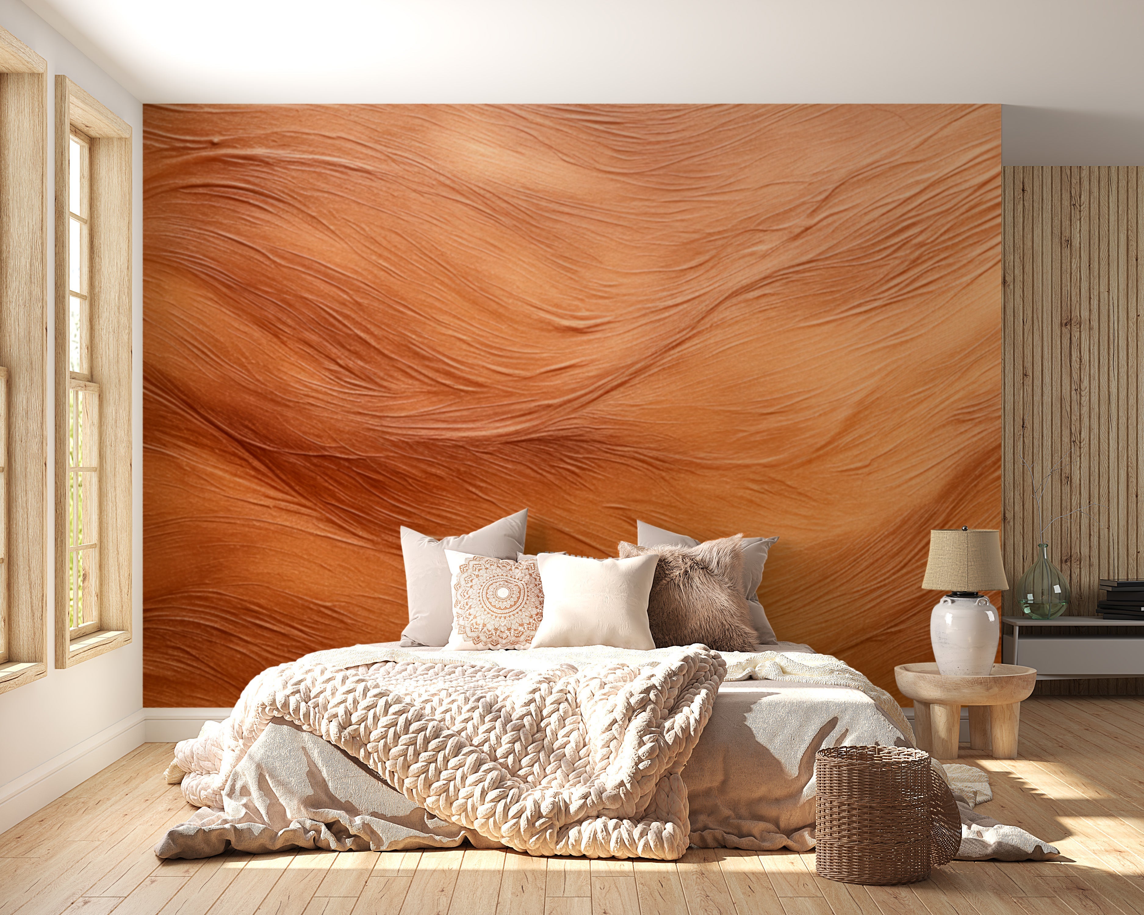 Brown Abstract Wallpaper Mural - Giffywalls