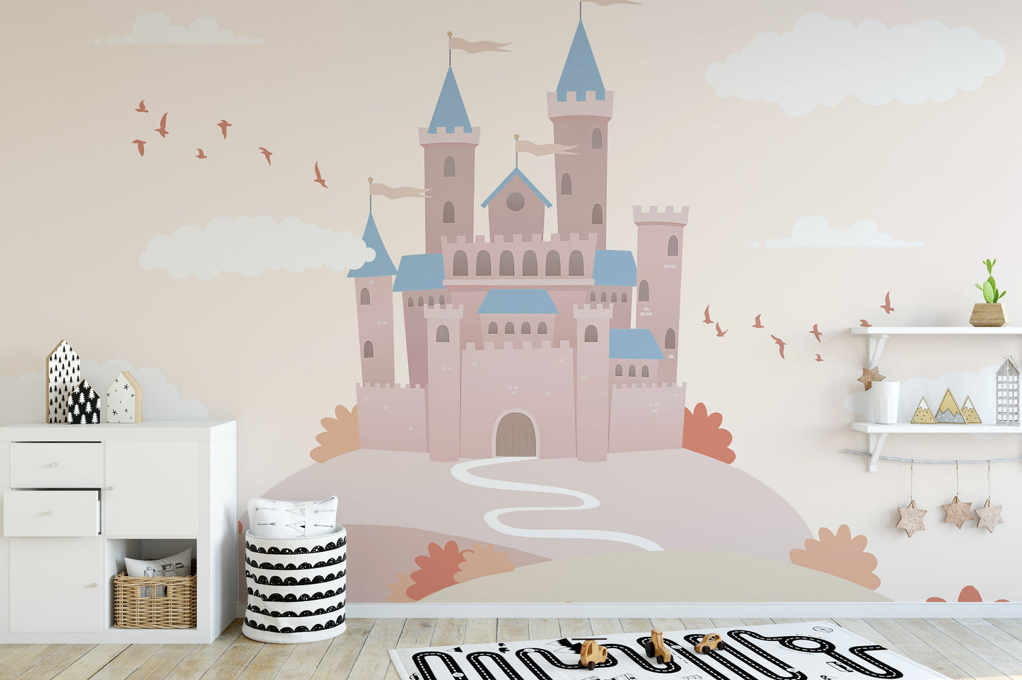 Childrens Fairytale Castle Wallpaper Mural - Giffywalls