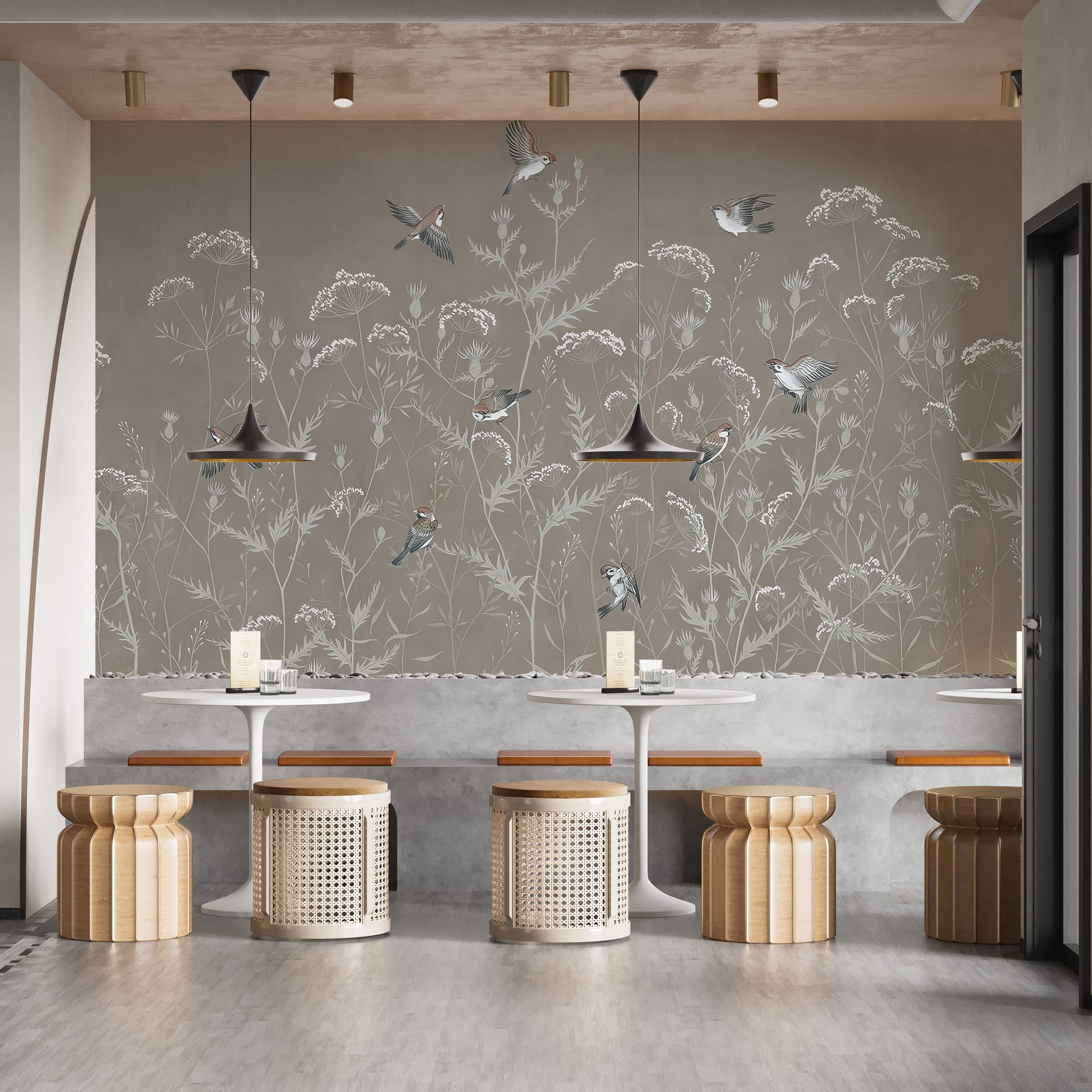 Meadow melody wallpaper mural for interiors