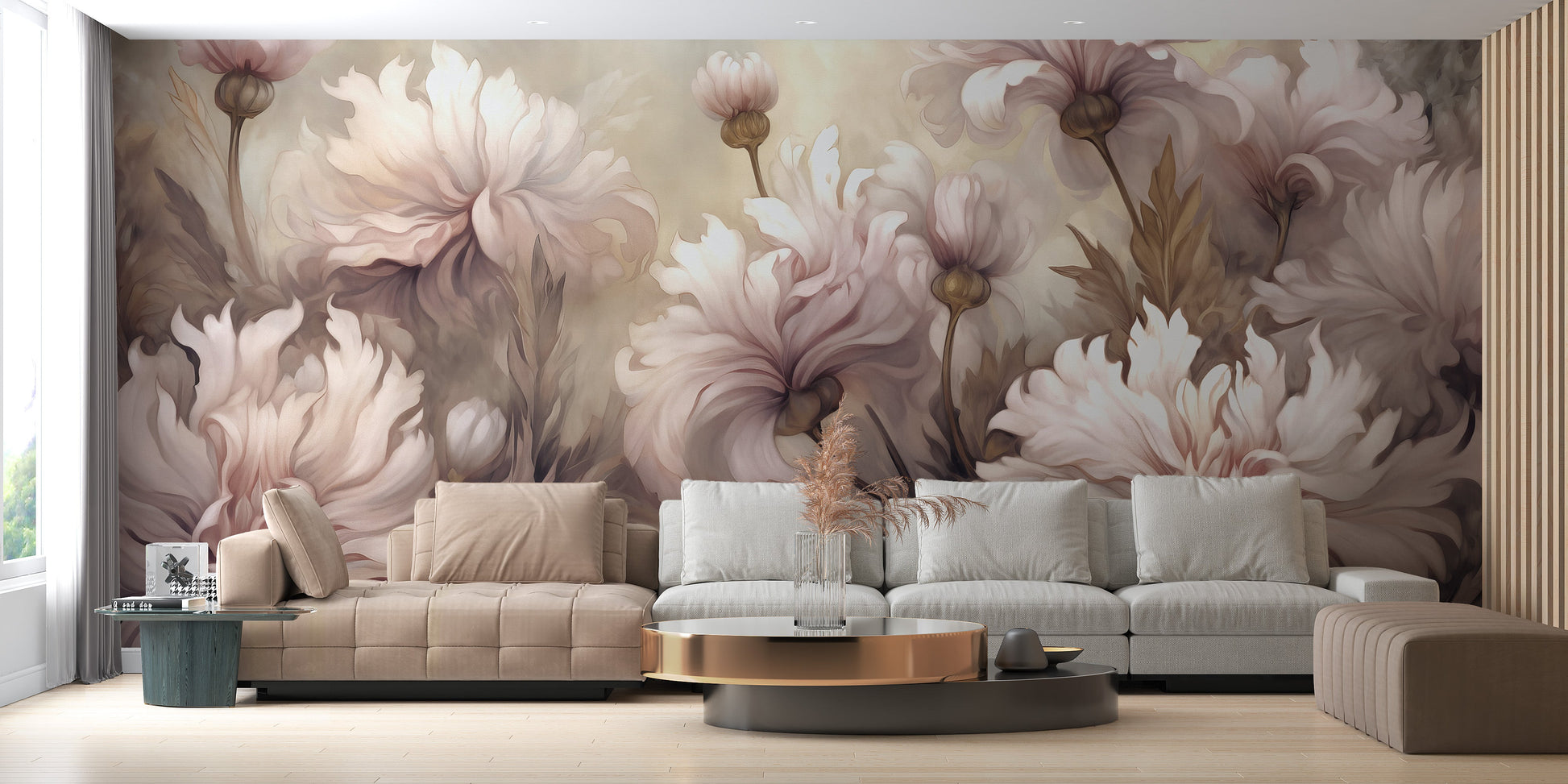 Underwater Pink Flowers Wallpaper Murals - Giffywalls