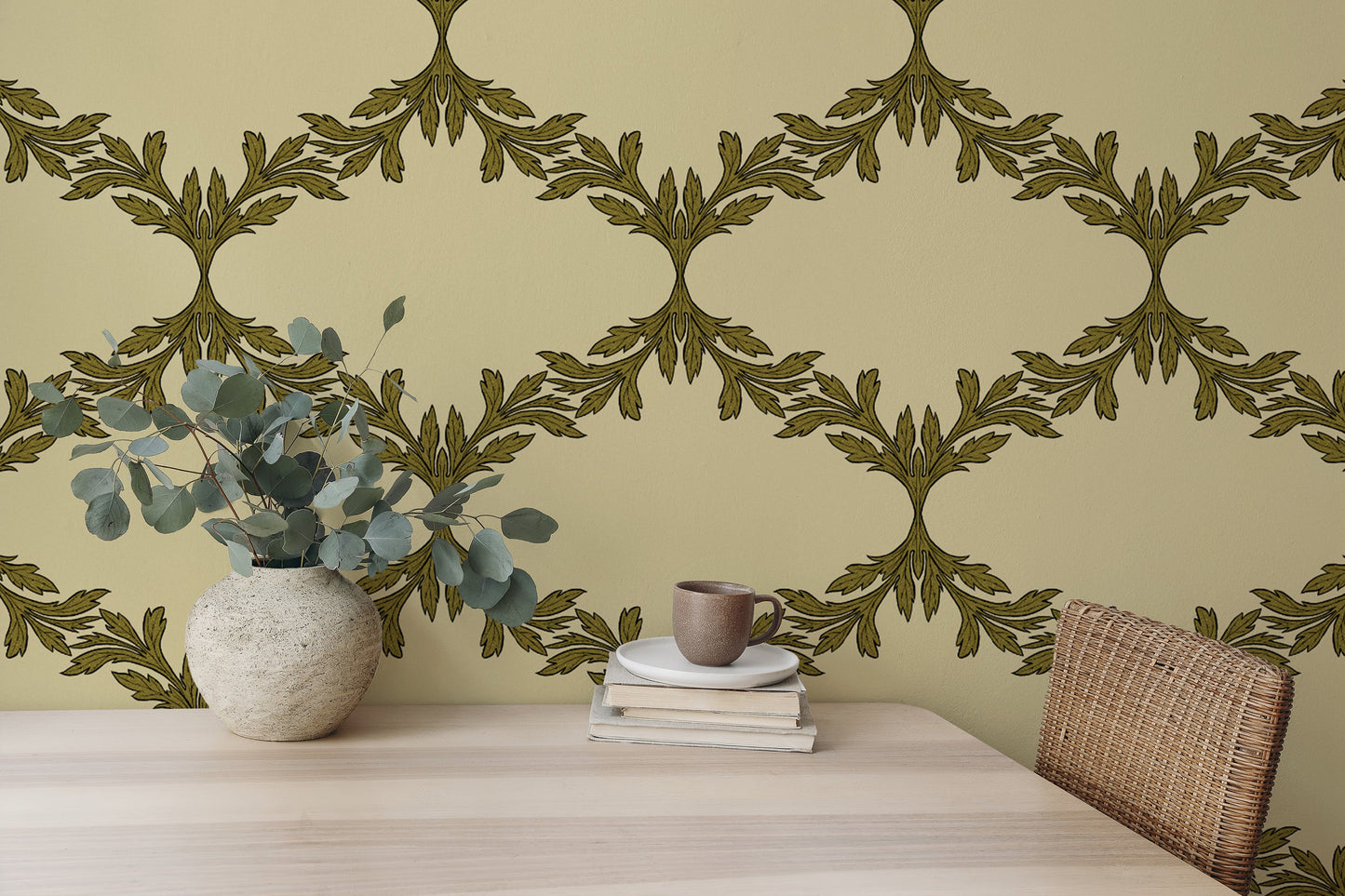 Stylish brown nature walk wallpaper for living rooms.