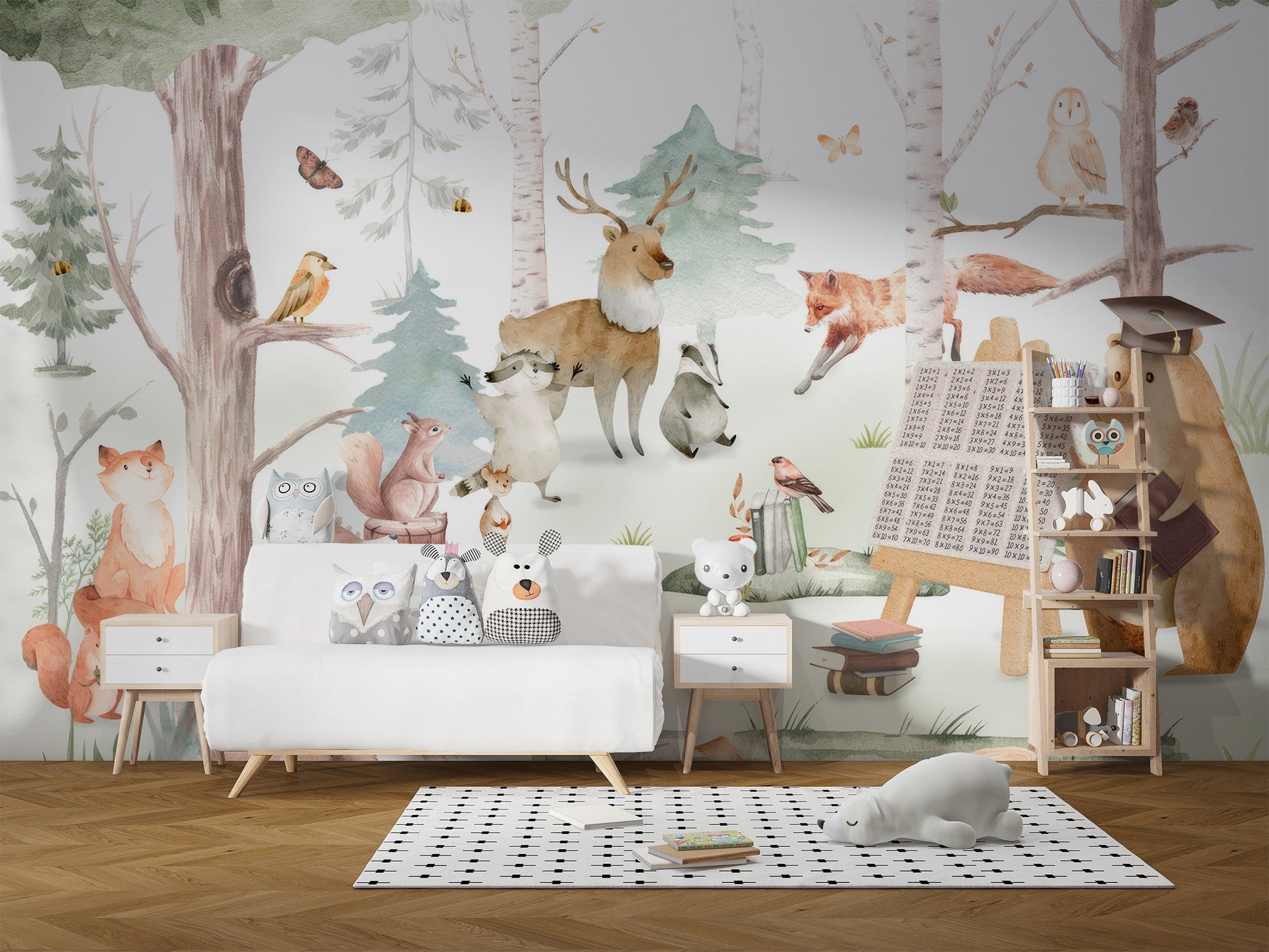 Critter Classroom Wall Mural - Giffywalls