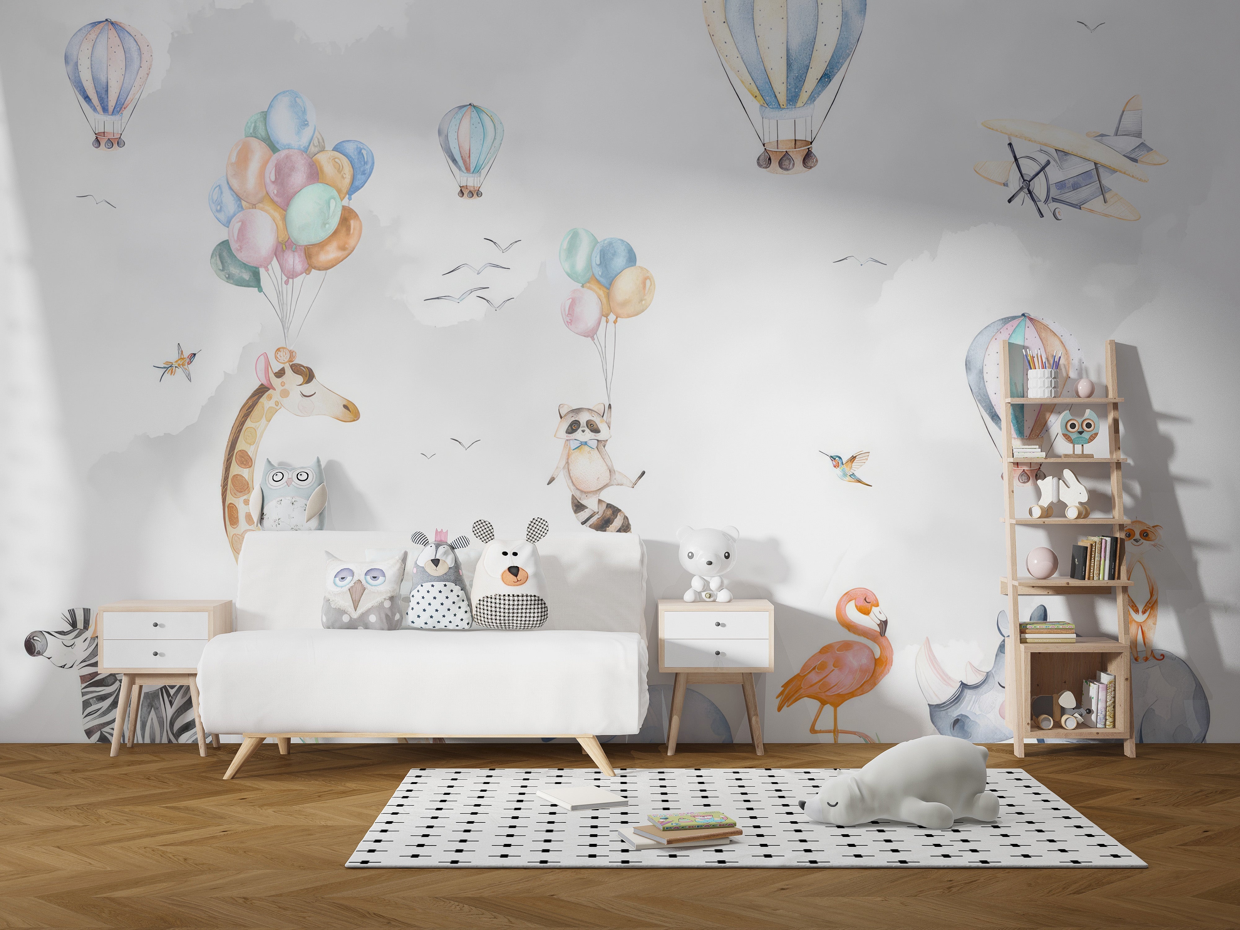 Balloon fiesta wallpaper for children’s room
