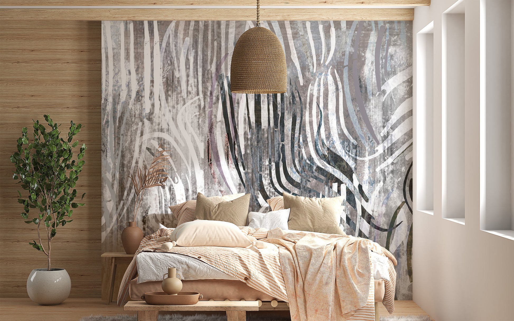 Modern Abstract Wallpaper Mural - Giffywalls