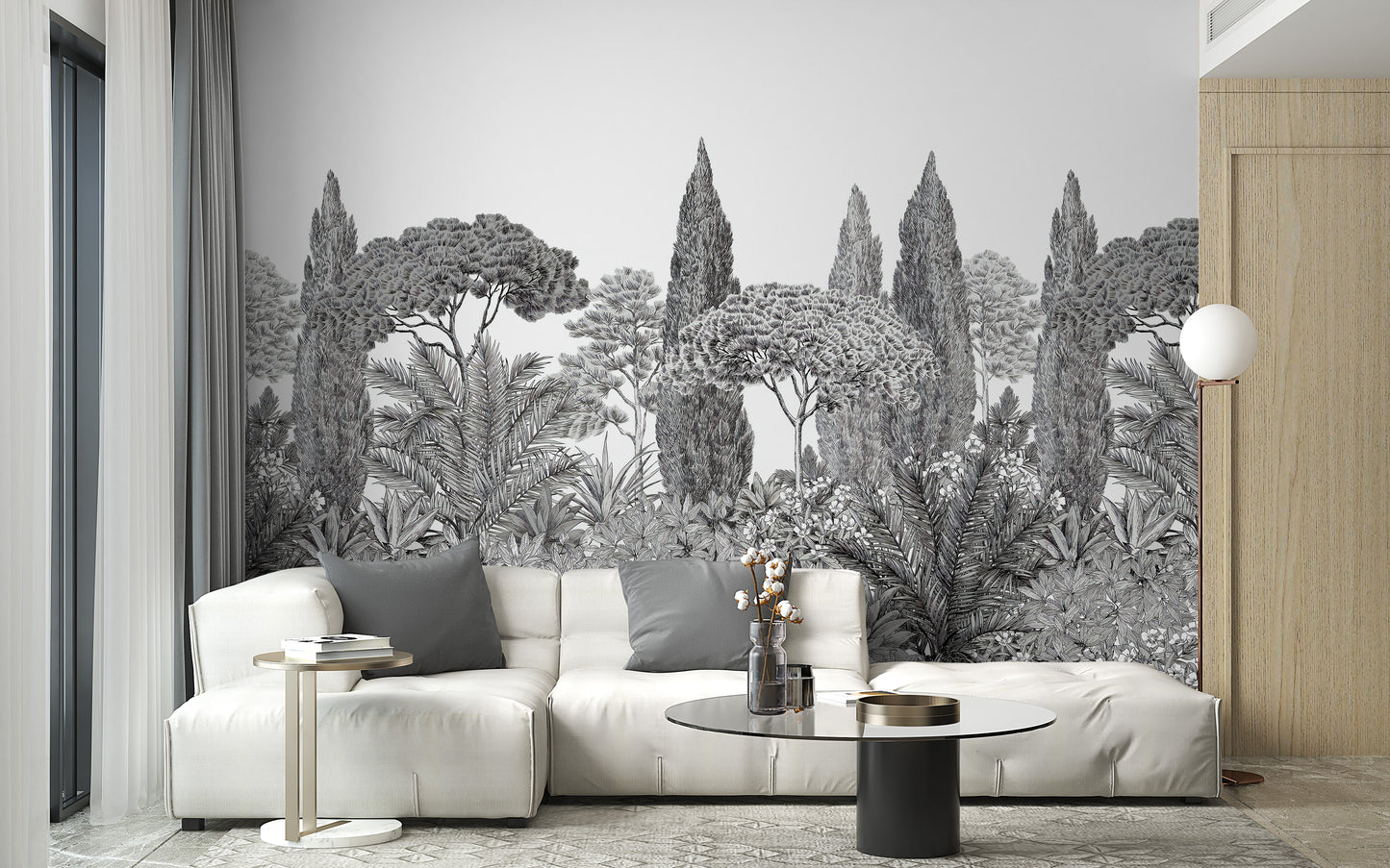 Gray Deodar Trees Wallpaper Murals - Giffywalls