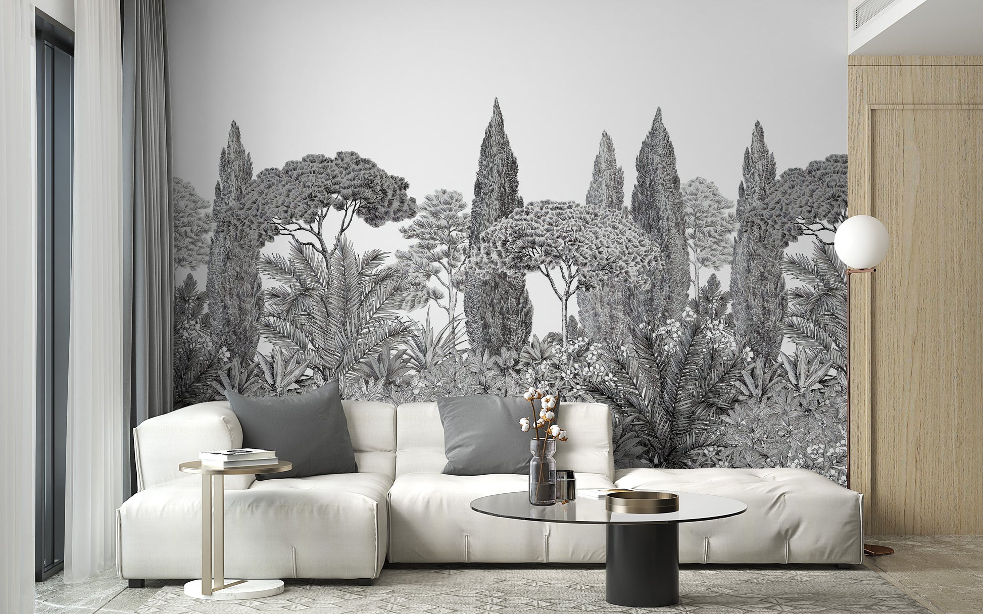 Gray Deodar Trees Wallpaper Murals - Giffywalls