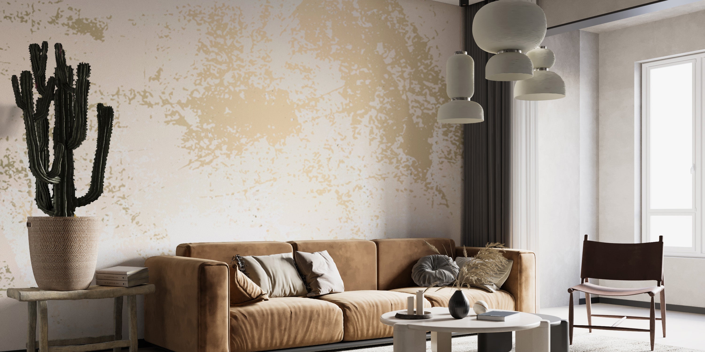 Sleek gold marble wallpaper mural for upscale wall decor.
