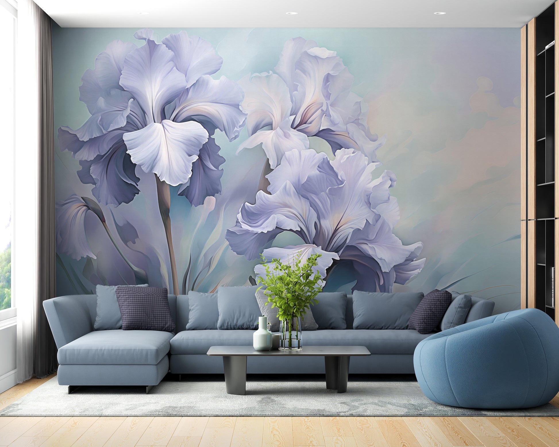 Wild Purple Iris Wallpaper Murals - Giffywalls