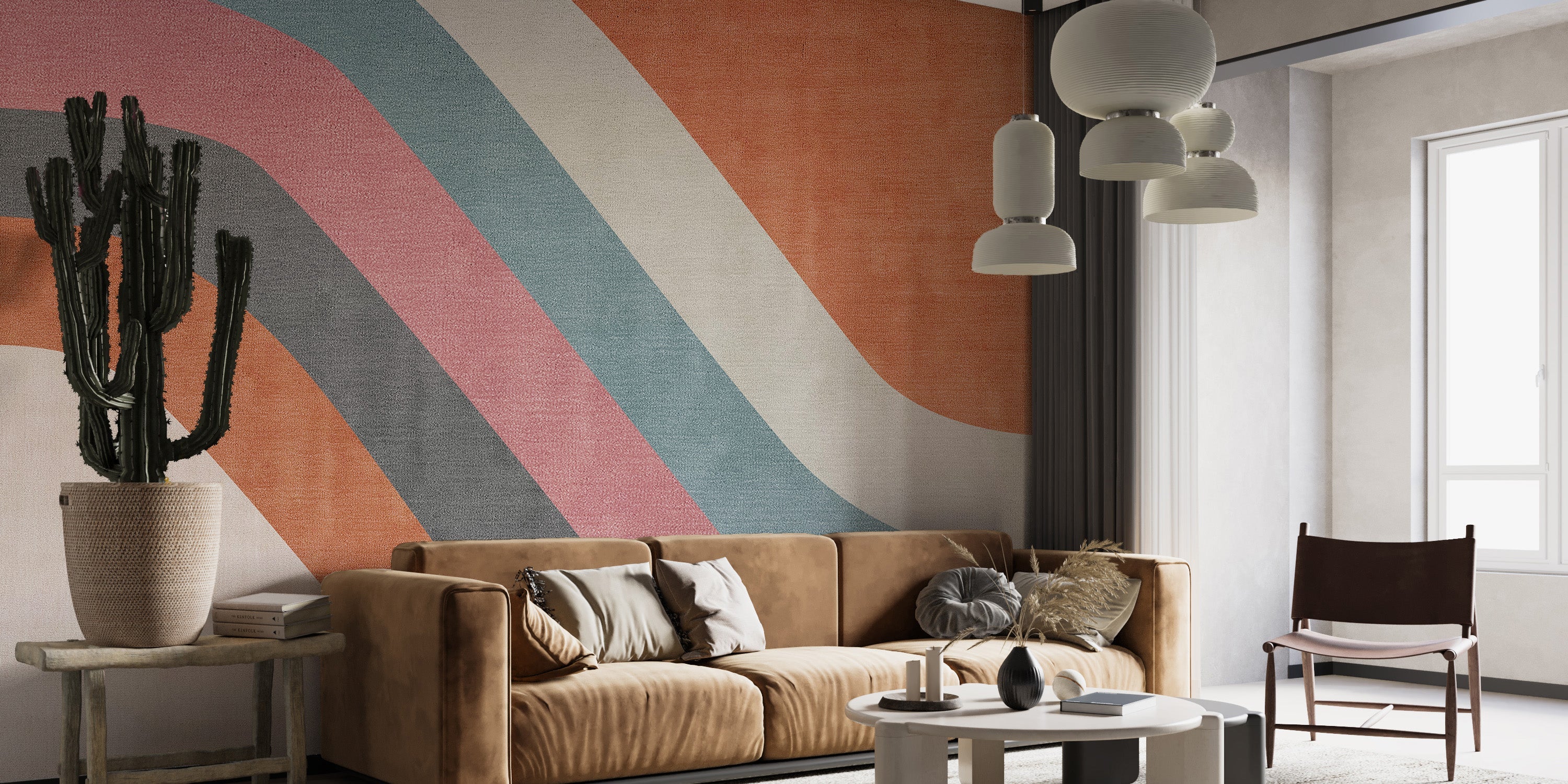 Abstract Waves Wall Mural - Giffywalls