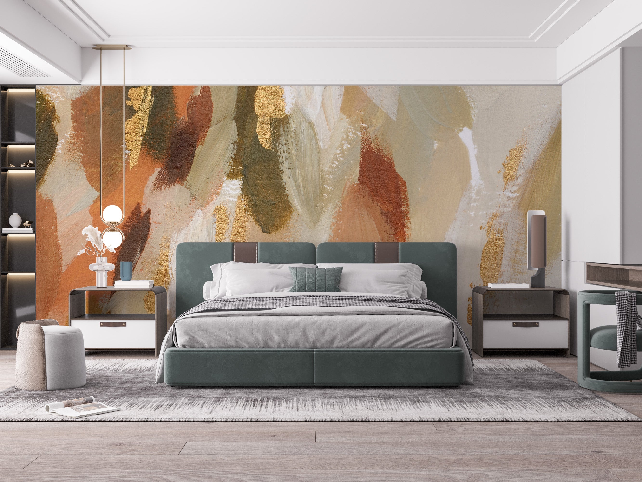 Abstract Brushstroke Wall Mural - Giffywalls