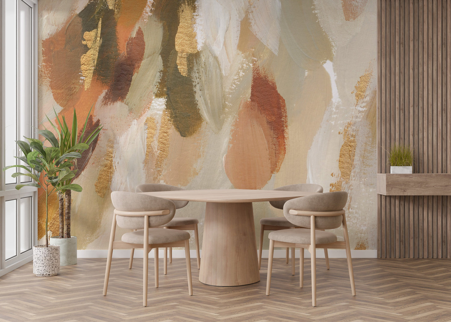 Abstract Brushstroke Wall Mural - Giffywalls