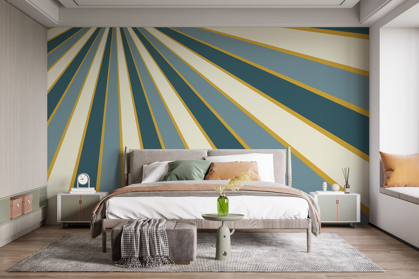 Multicolor Abstract Striped Line wallpaper Murals - Giffywalls