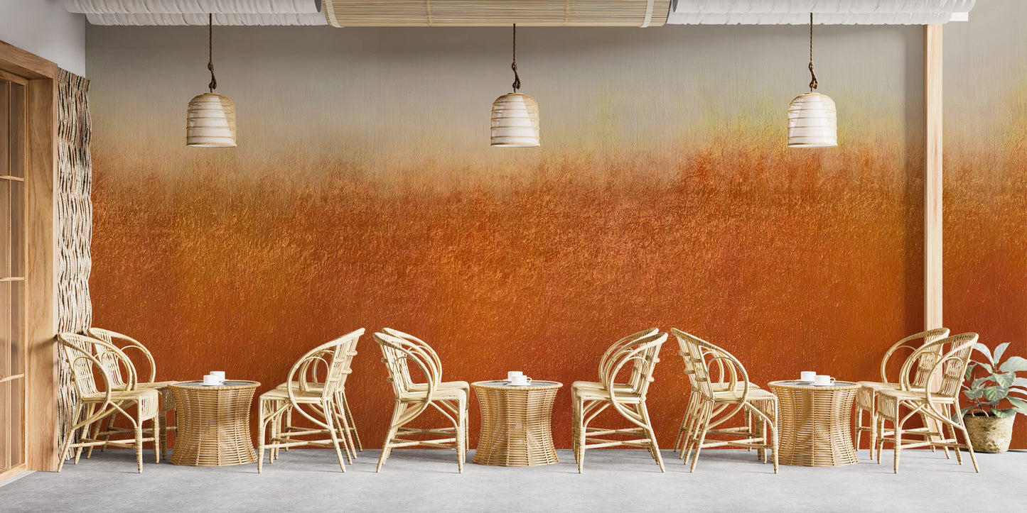 Rustic Orange Wallpaper Mural - Giffywalls