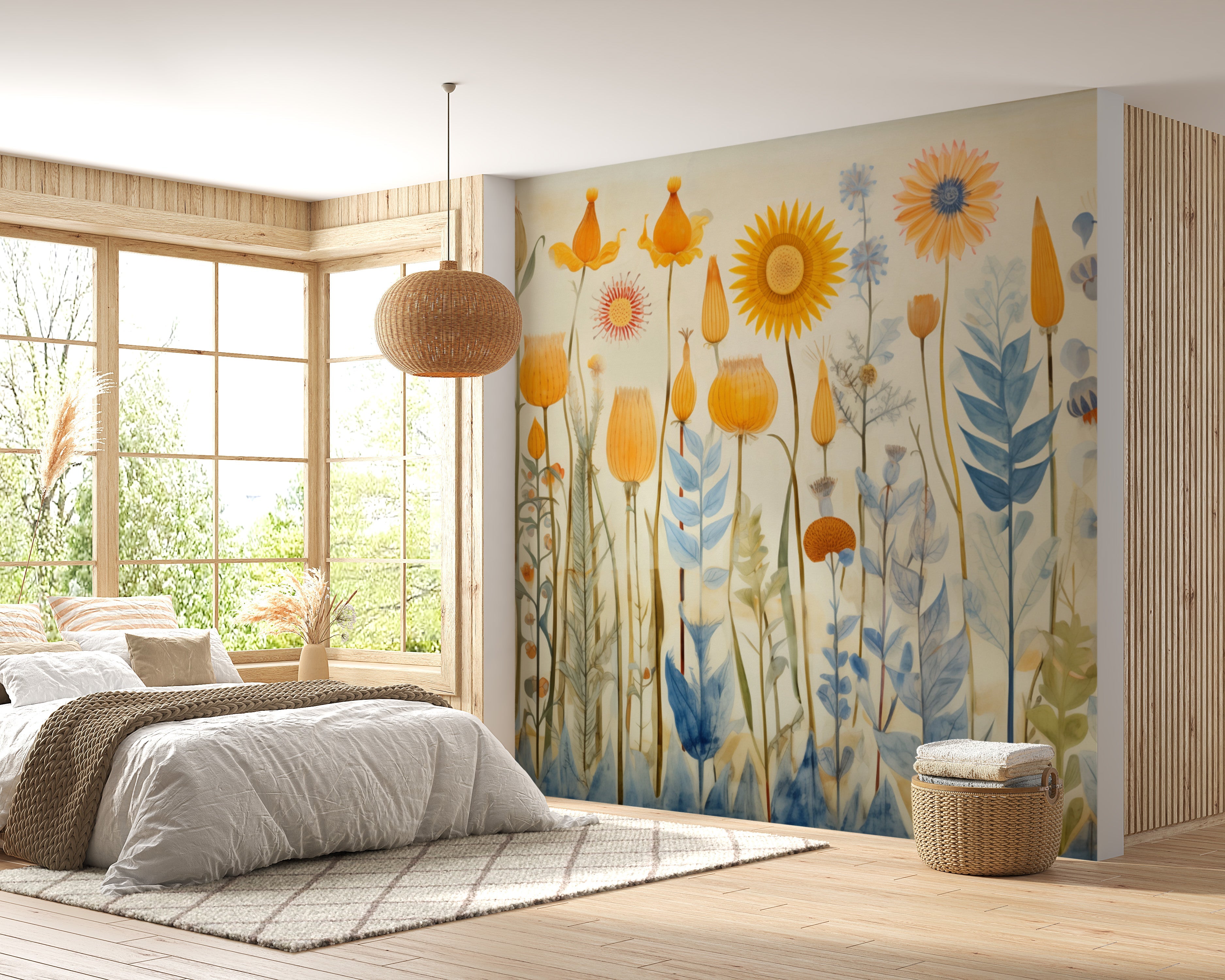 Brightly Colored Flowers Wallpaper Murals - Giffywalls