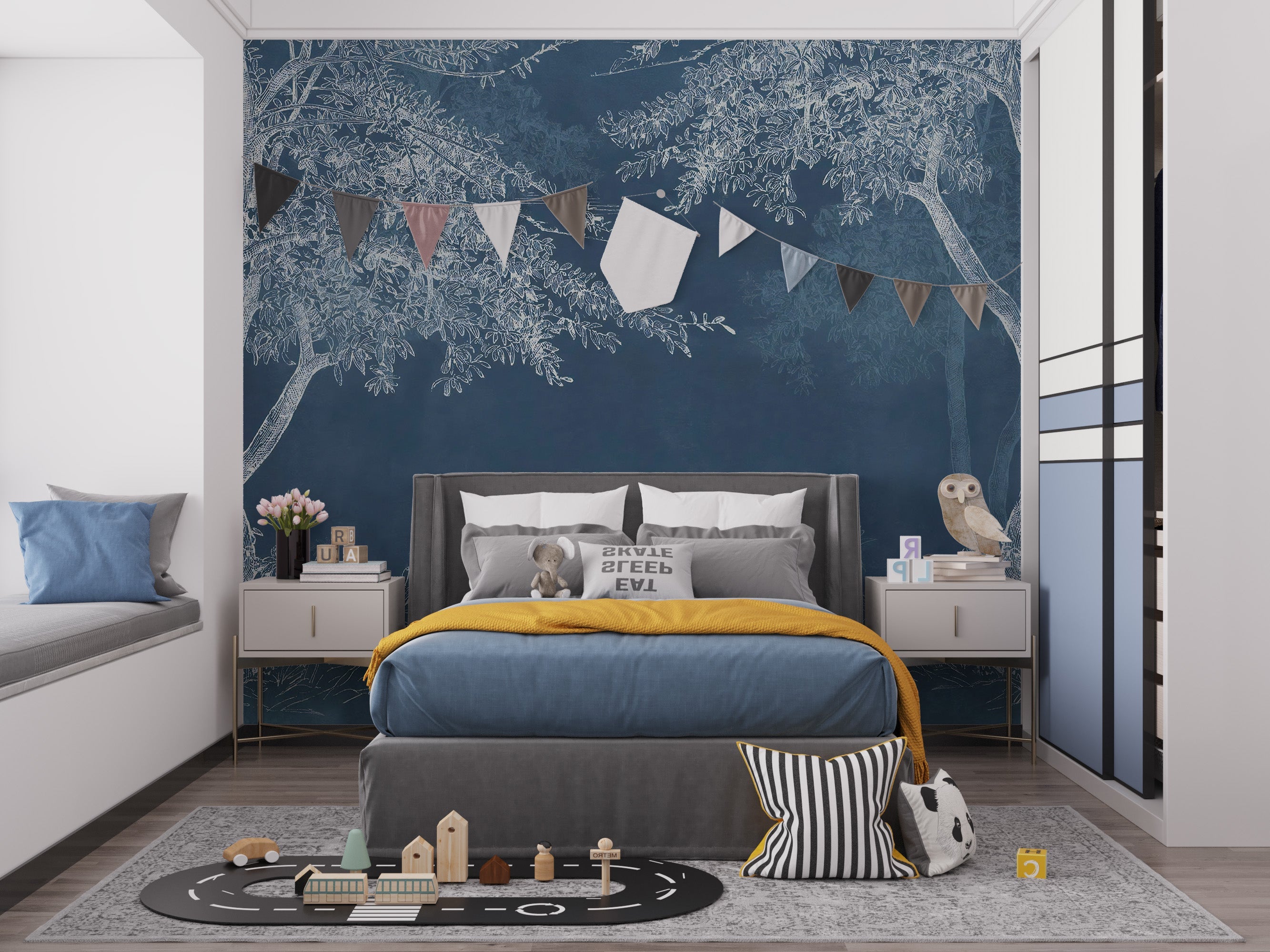 Blue Woods Wallpaper Murals - Giffywalls