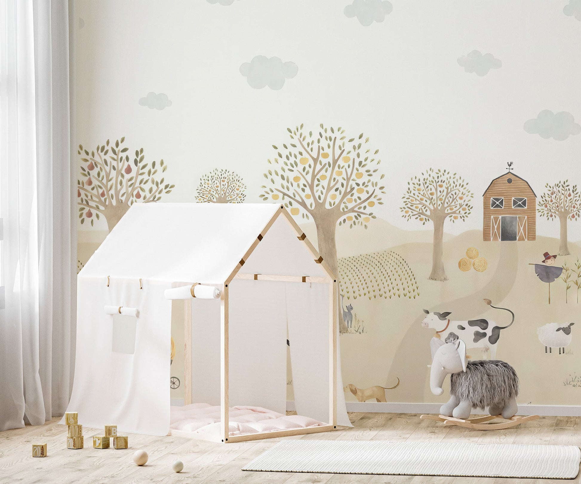 Bucolic Bliss Wallpaper Mural - Giffywalls