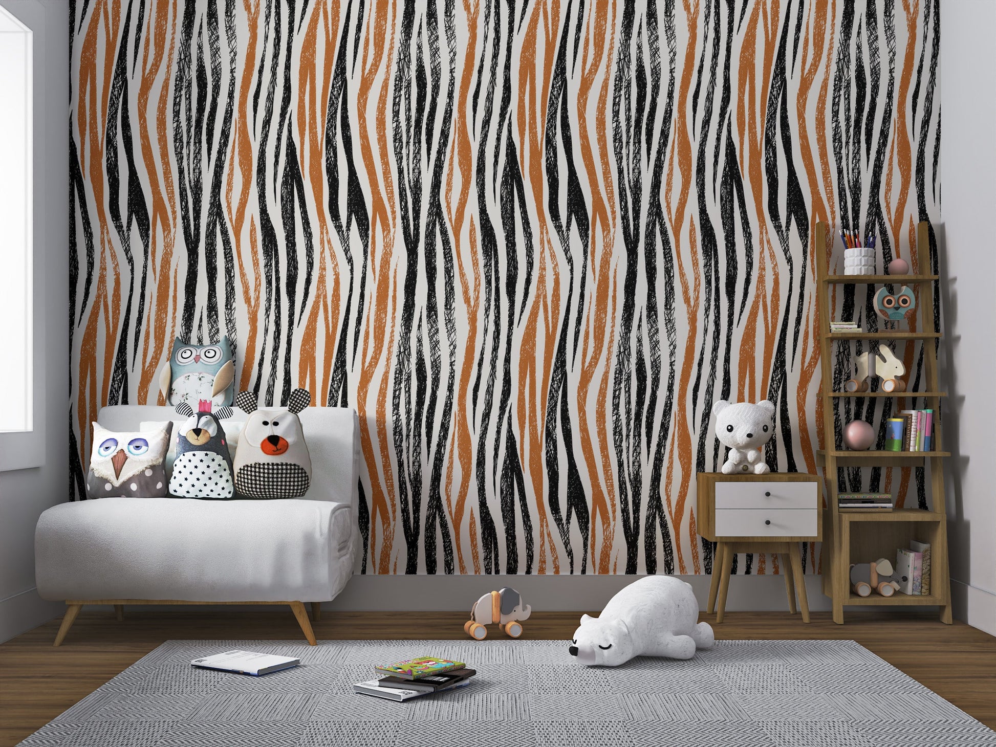 Sleek Striped Elegance Wallpaper for Interiors
