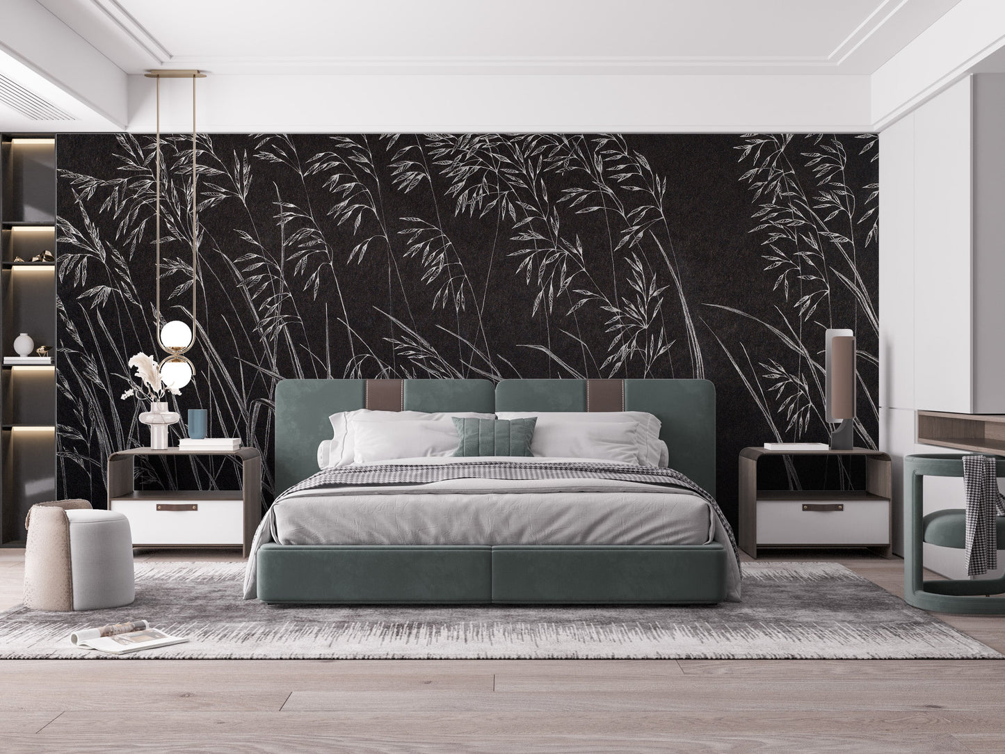 Dark Artistic Reeds Wallpaper Murals - Giffywalls