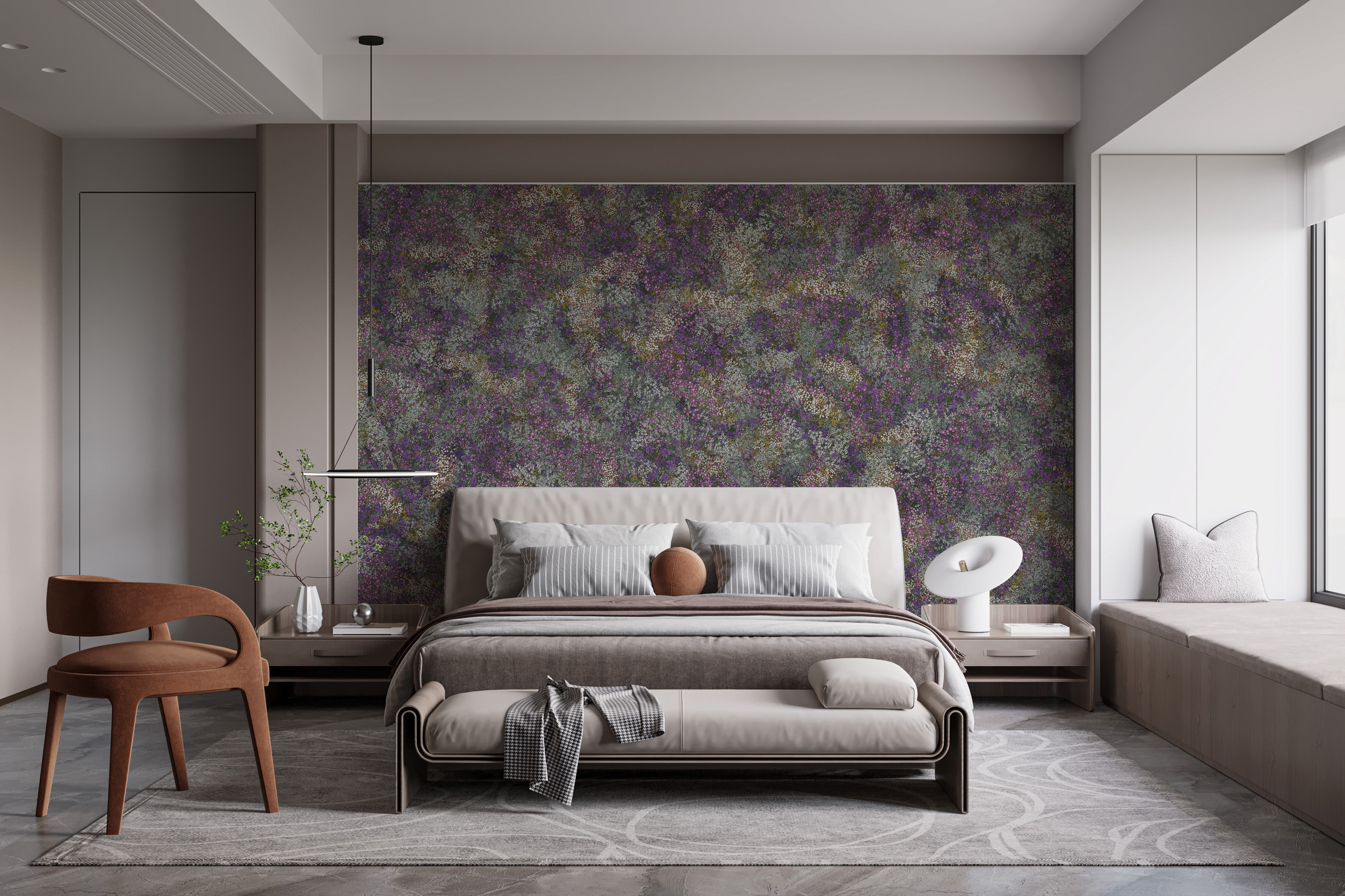 Embroidery Multicolor Flowers Wallpaper Murals - Giffywalls