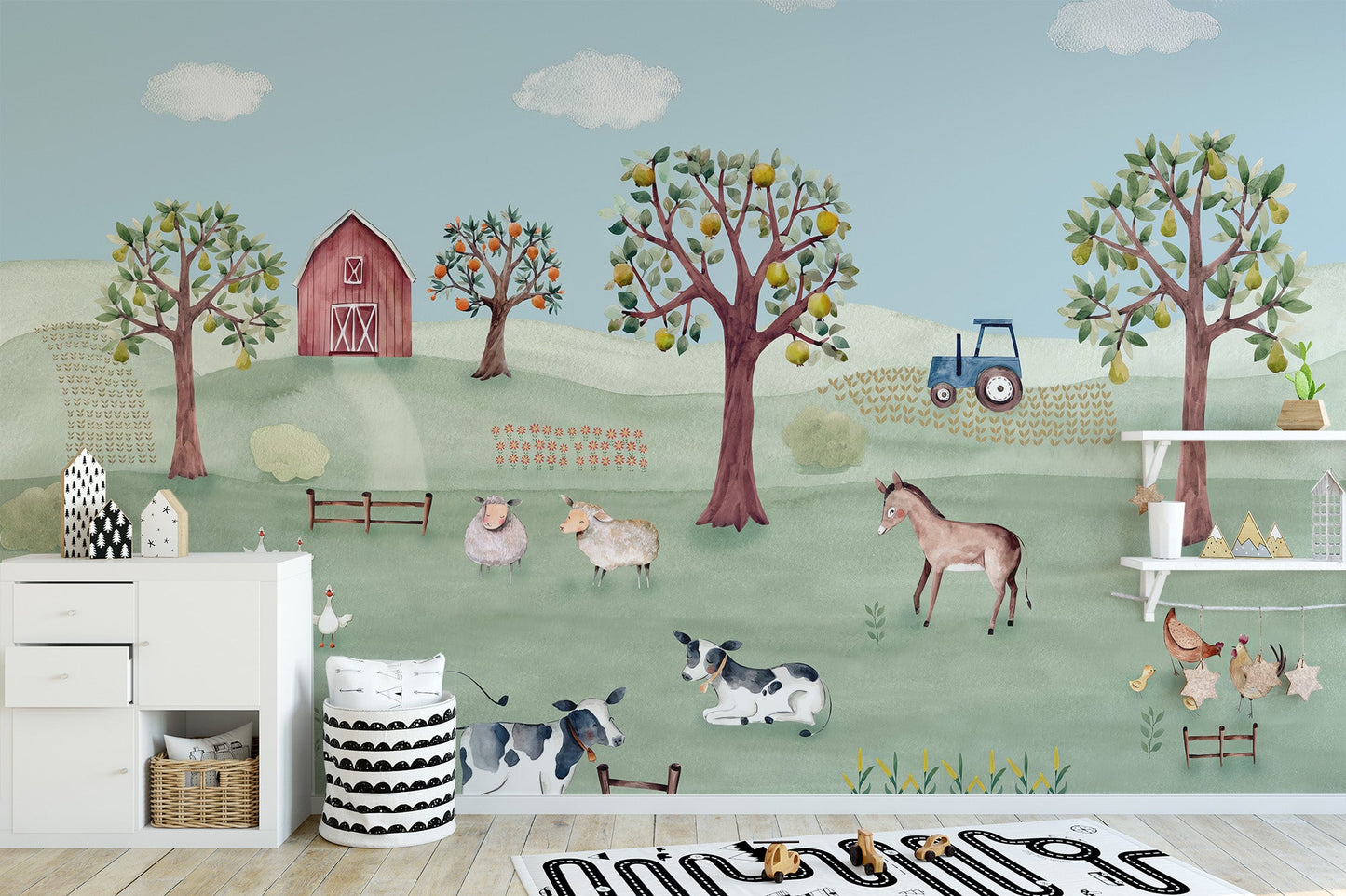 Country Charm Wall Mural - Giffywalls