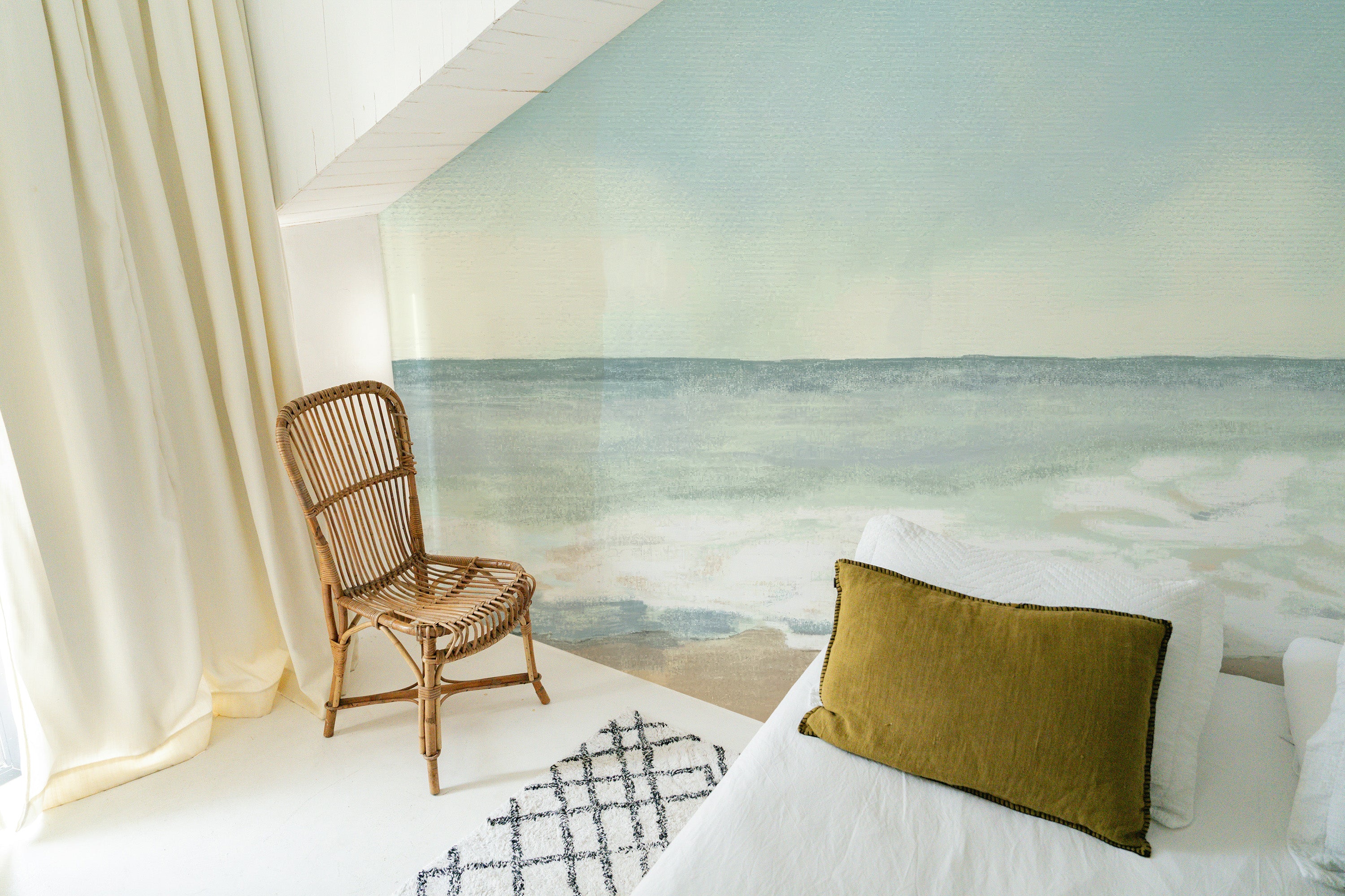 Serene Seashore Serenade Mural - Giffywalls