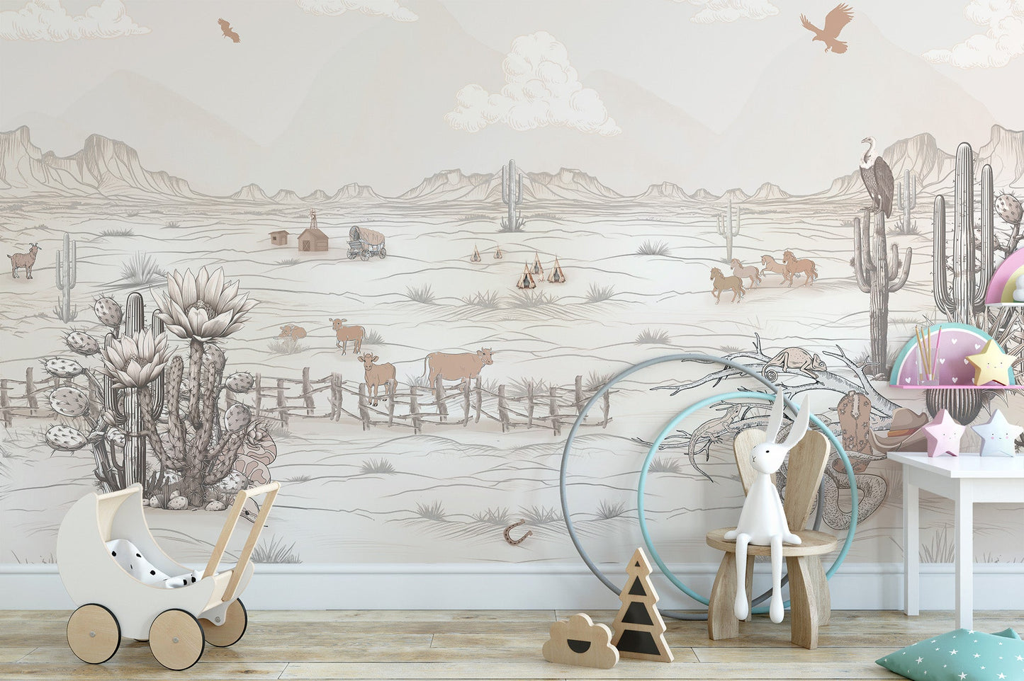 Tumbleweed Treasures Wallpaper Mural - Giffywalls