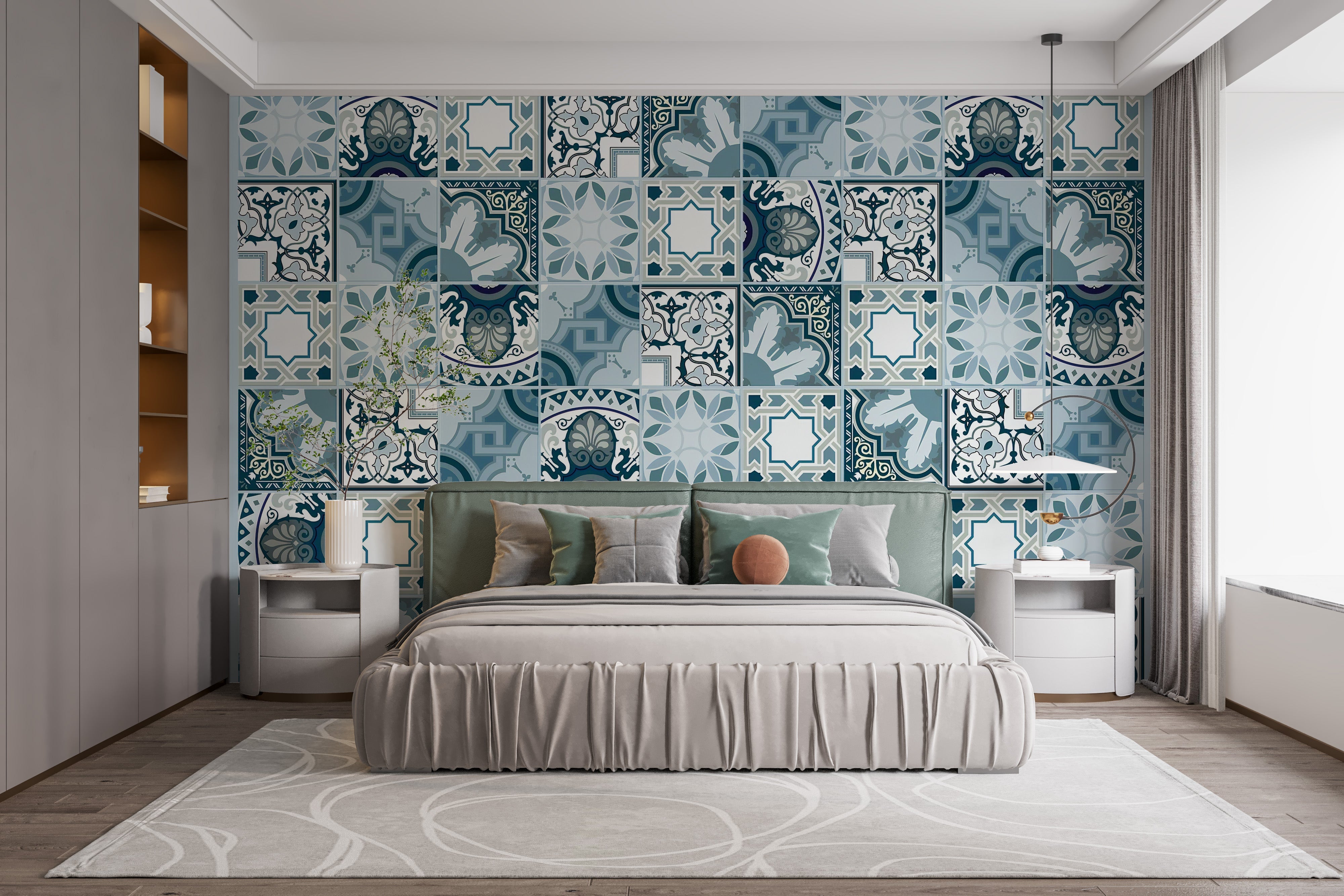 Marine Mosaic Wallpaper Murals - Giffywalls