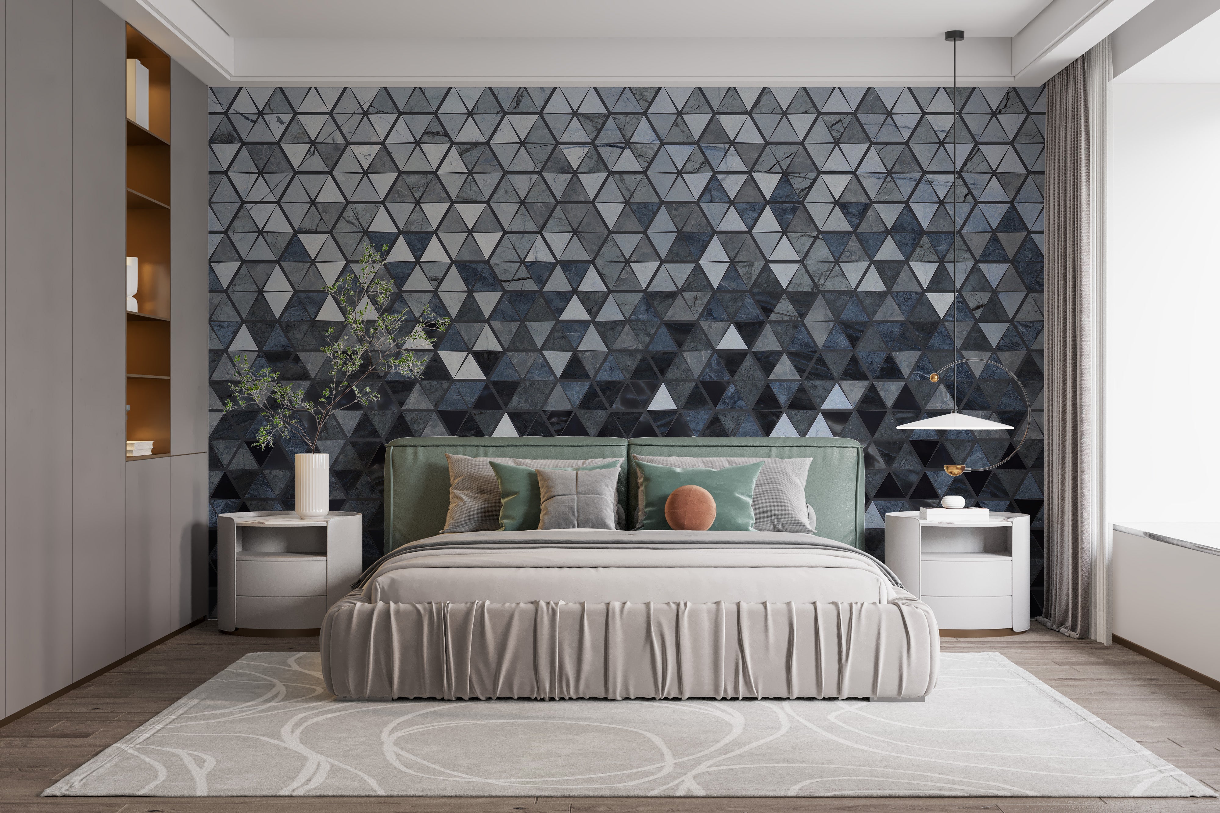 Blue Mosaic Tile Wall Art
