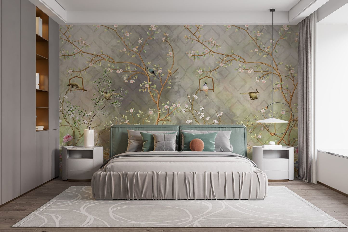 Vintage Blooming Garden Wallpaper Mural - Giffywalls