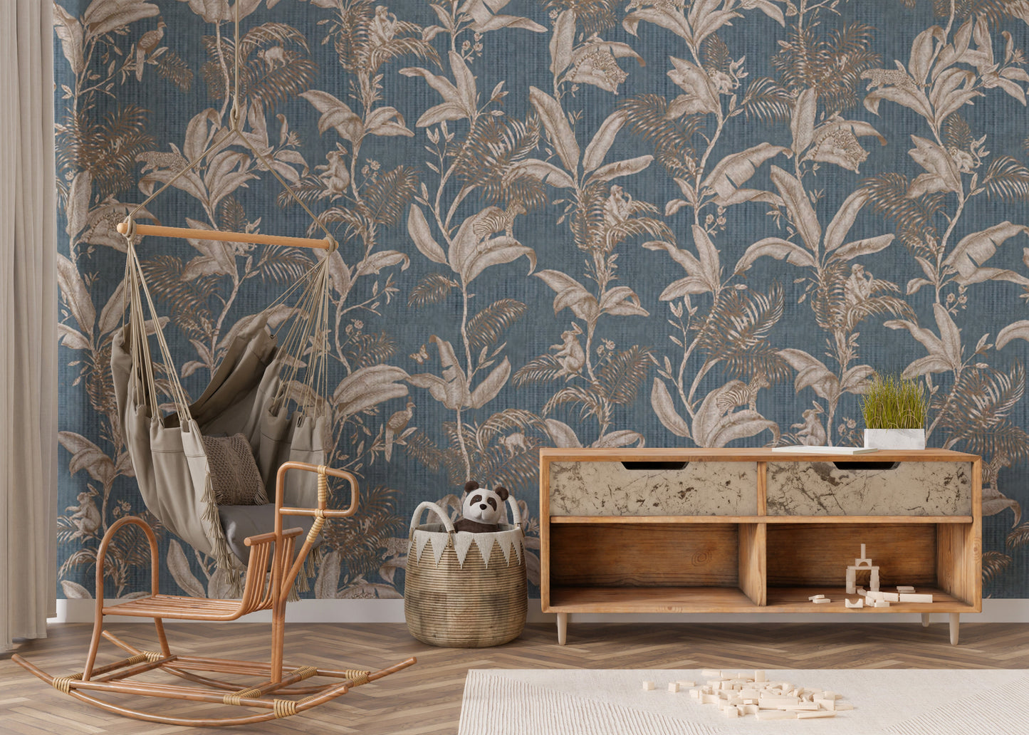 Wild and beautiful tropical wallpaper for adventurous decor.
