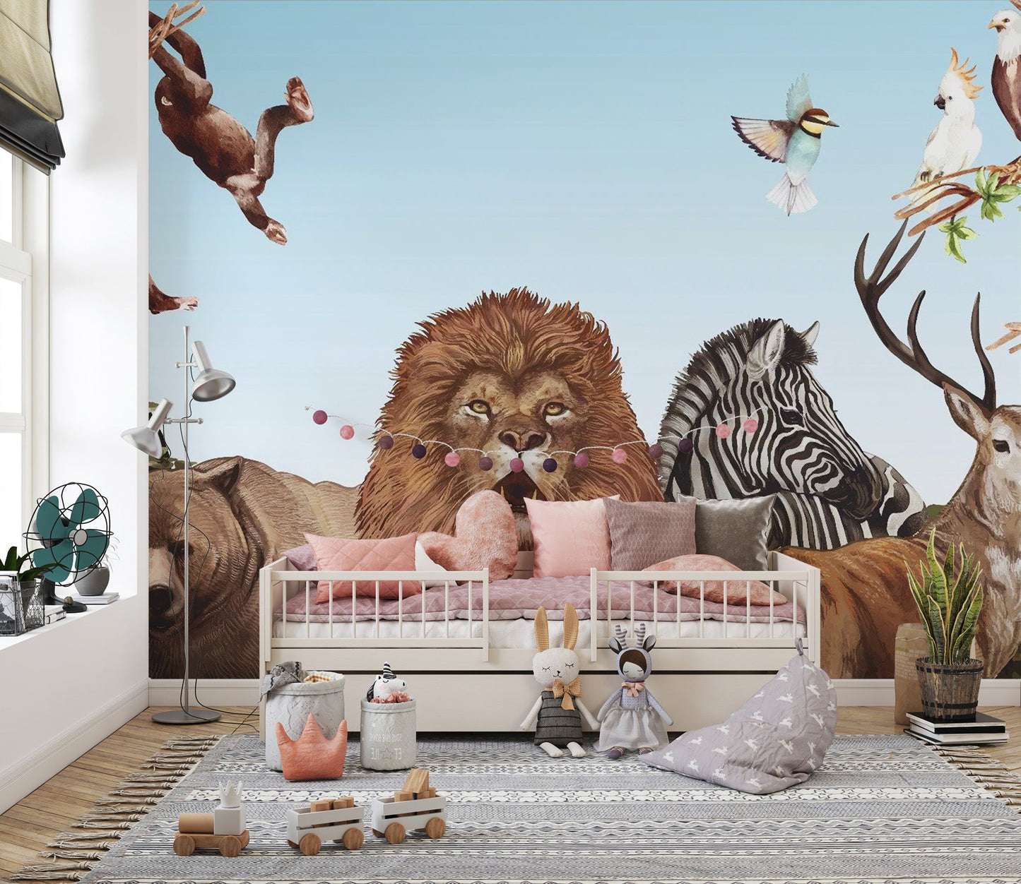 Jungle Safari Wallpaper Mural - Giffywalls