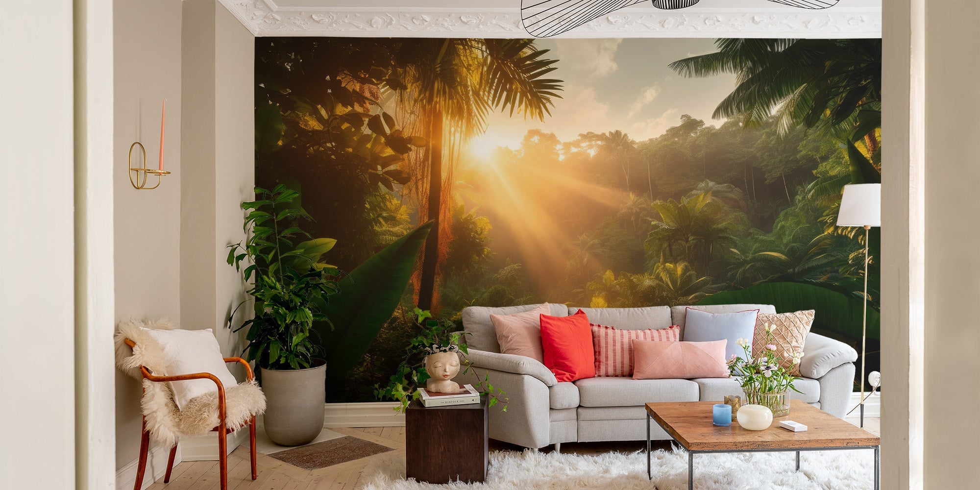 Sun Kissed Rainforest Wall Mural - Giffywalls